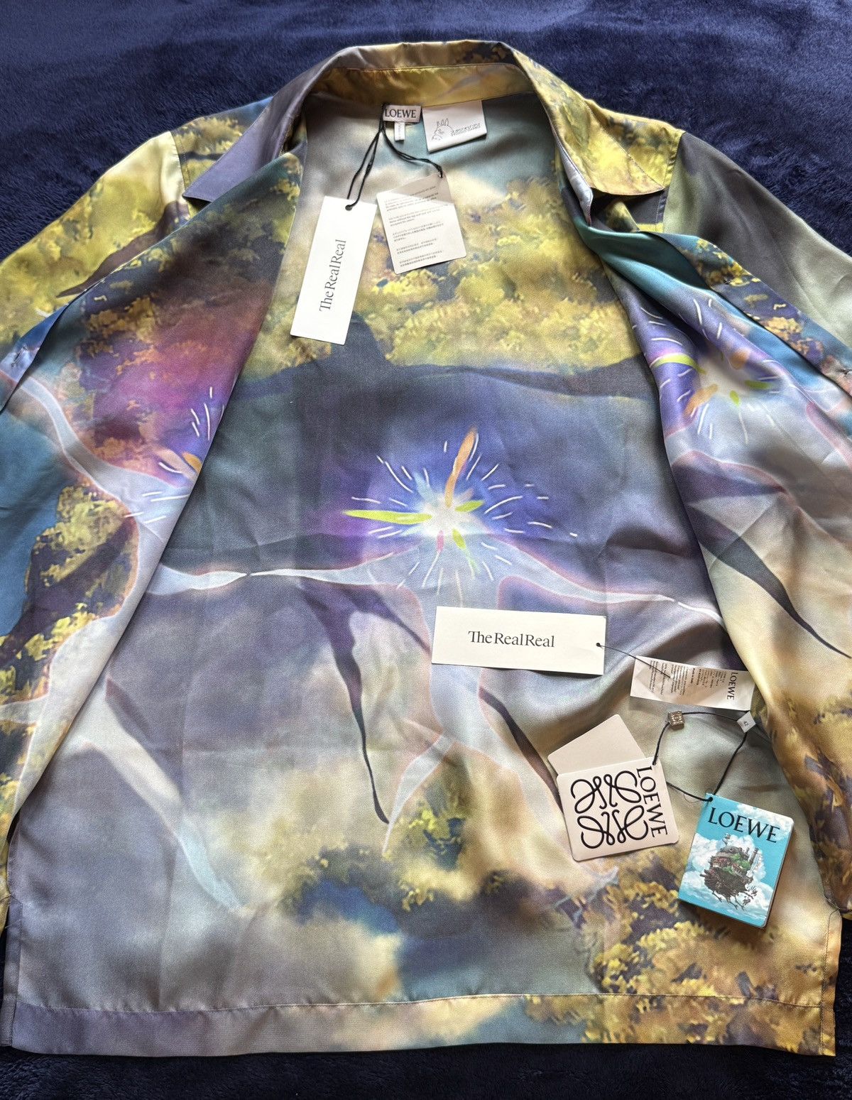 Loewe LOEWE STUDIO GHIBLI Howls Moving Castle Magic Sky Silk Shirt Size US L / EU 52-54 / 3 - 8 Thumbnail
