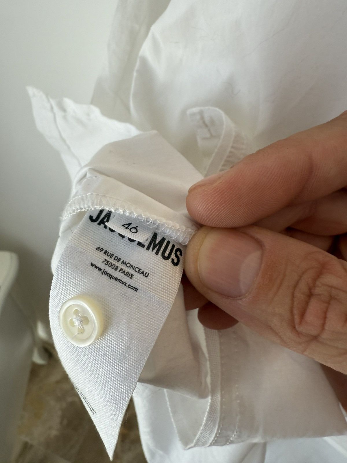 Jacquemus Jacquemus white short sleeve shirt Size US XL / EU 56 / 4 - 5 Thumbnail