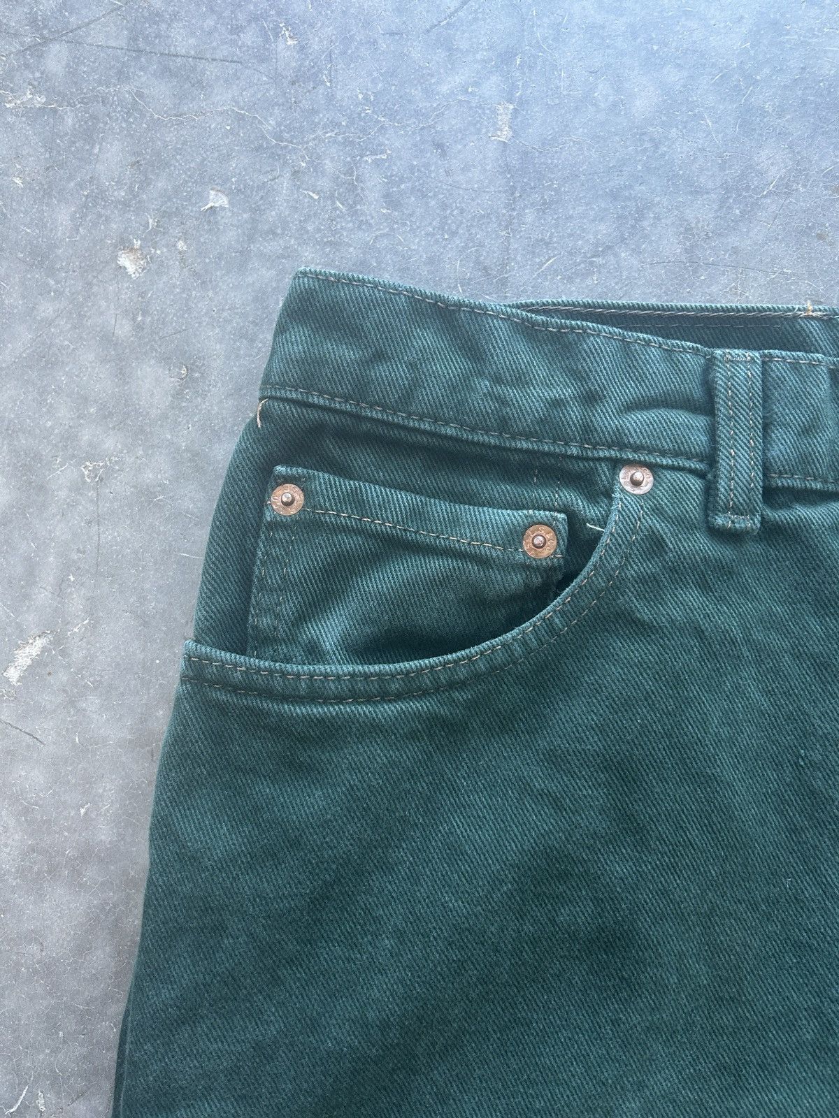 Levi's Vintage 90s Levi’s 550 Overdyed Forest Green Denim Jeans Size US 31 - 5 Thumbnail
