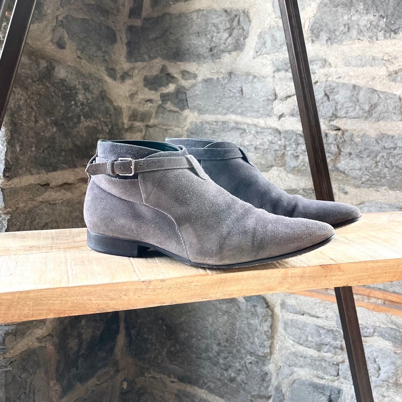 Saint Laurent Paris Saint Laurent Grey Suede London Jodhpur Boots Size US 8.5 / EU 41-42 - 1 Thumbnail
