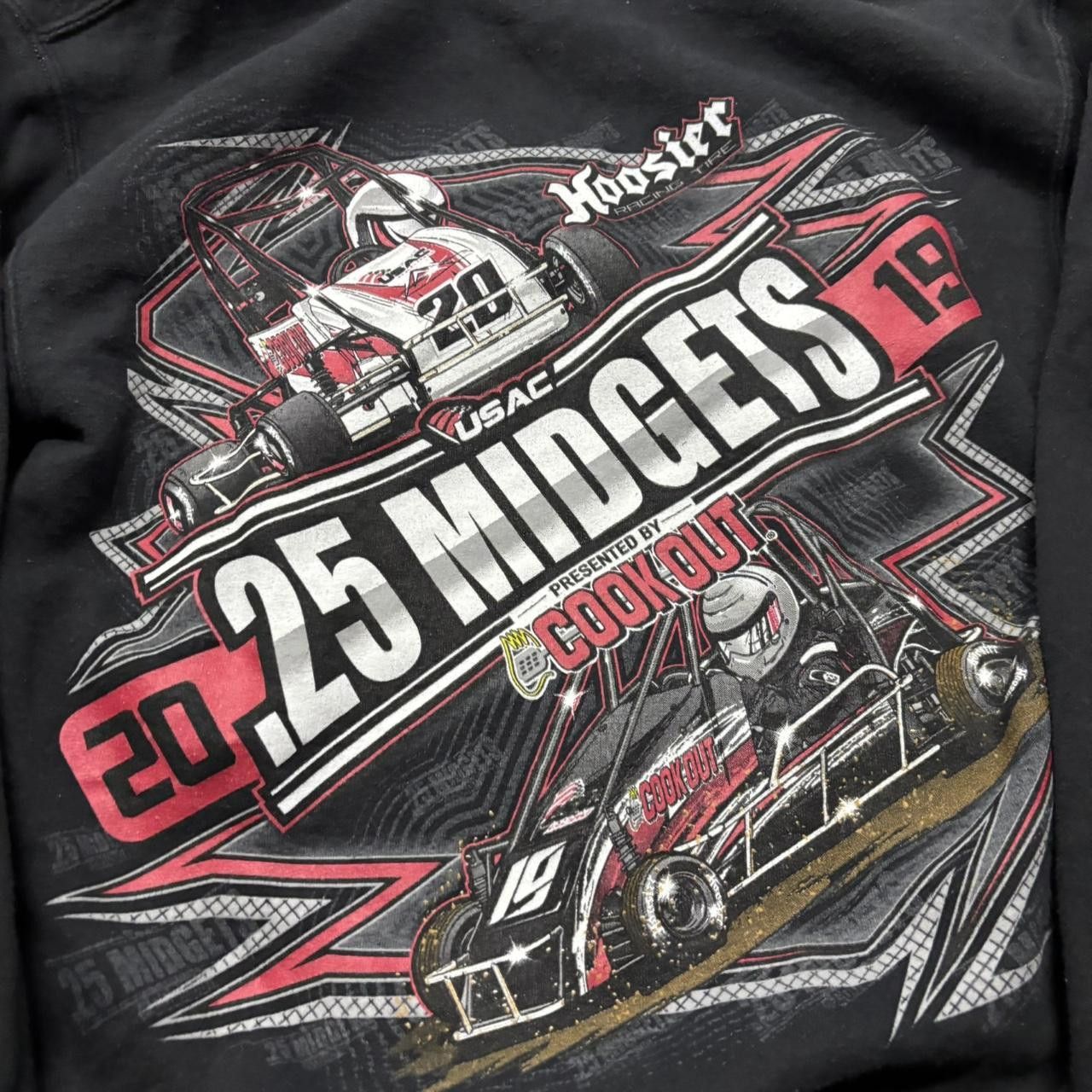 Japanese Brand × Vintage Crazy Vintage Y2K/2000s Black Racing Streetwear Graphic Hoodie! Size US S / EU 44-46 / 1 - 4 Thumbnail