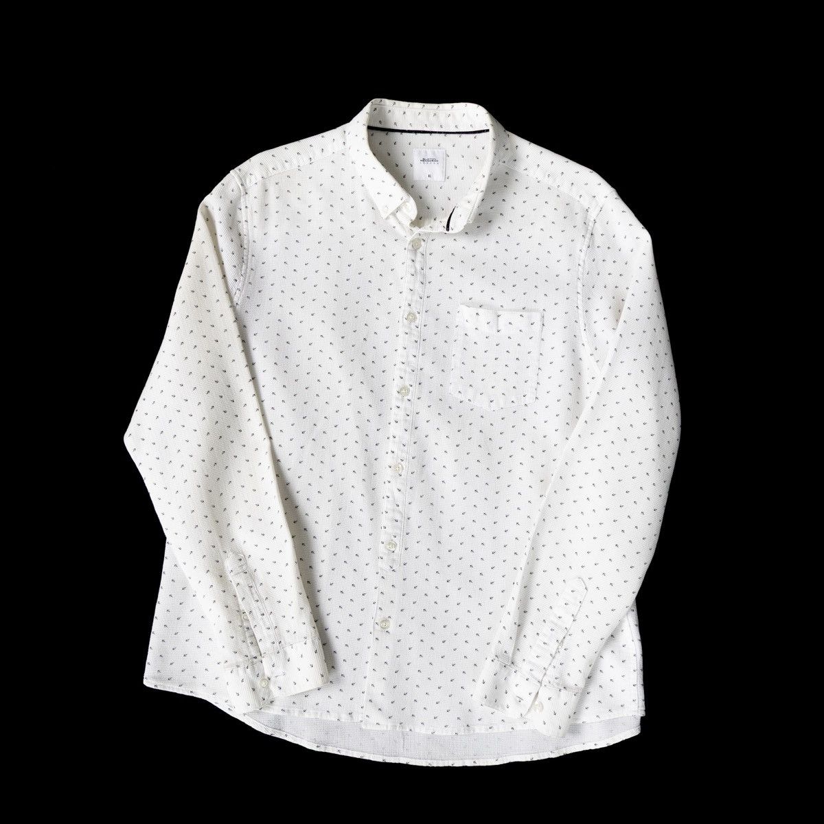 Burton Burton Menswear London Mens White Printed Button Down LS Size US XL / EU 56 / 4 - 3 Thumbnail