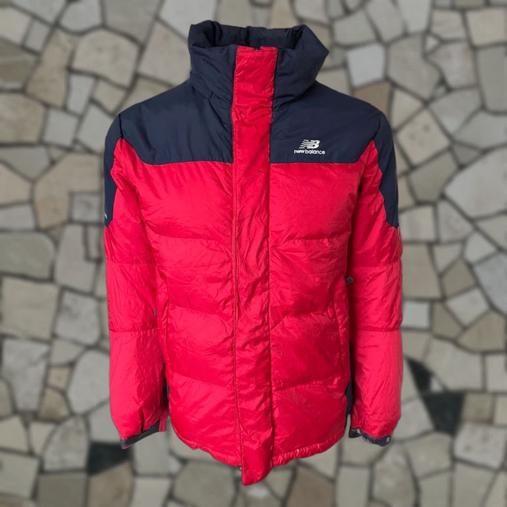 New Balance New Balance Down Jacket Men’s M Red Navy Puffer Coat Breathable Zip Up Front" Size US M / EU 48-50 / 2 - 1 Thumbnail