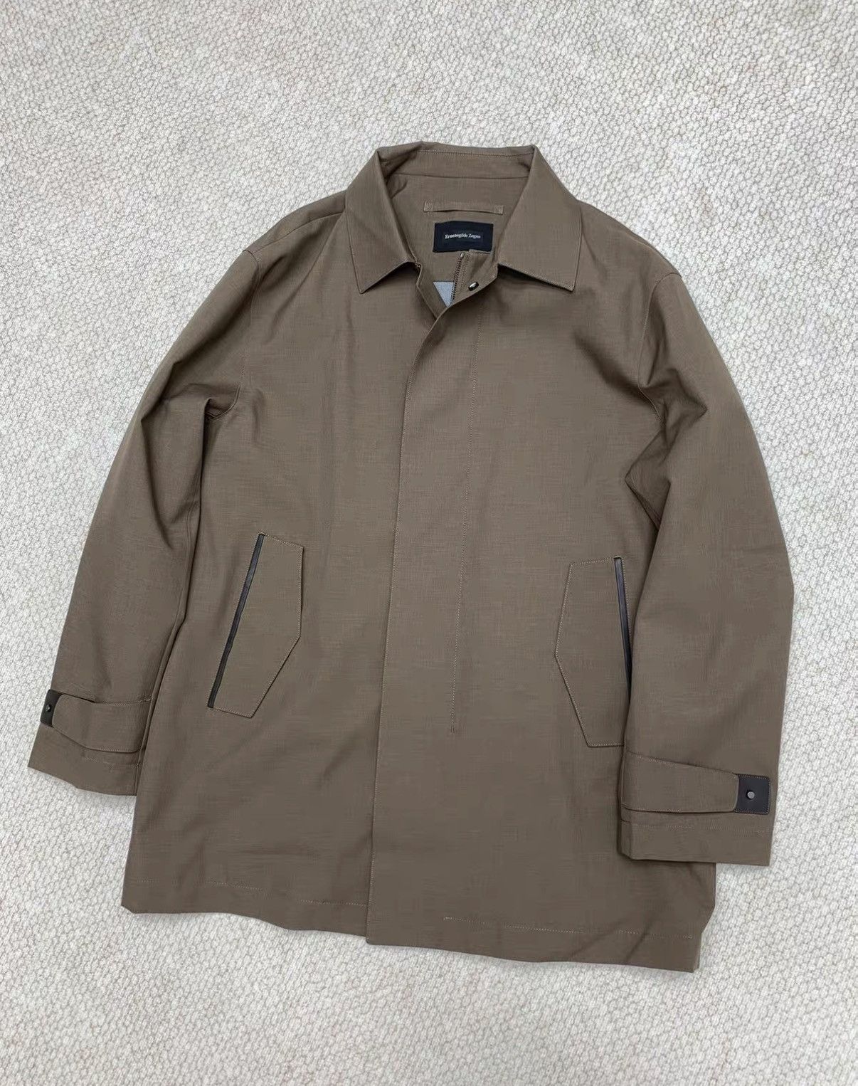 Ermenegildo Zegna Ermenegildo Zegna Coffee Taped Lapel Trench Coat Size US M / EU 48-50 / 2 - 8 Thumbnail