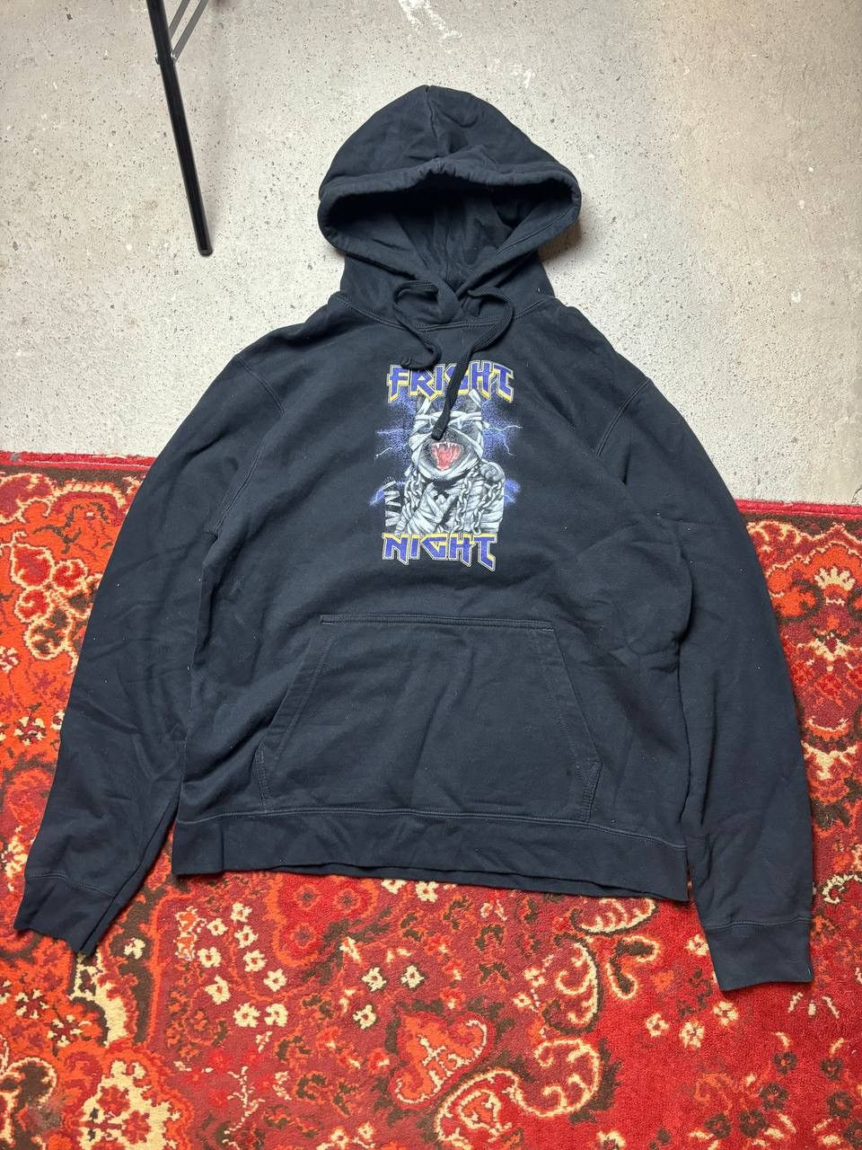 Band Tees × Vintage Vintage Y2K Halloween FRIGHT NIGHT WITH CAT MUMMY Hoodie Size US M / EU 48-50 / 2 - 1 Thumbnail