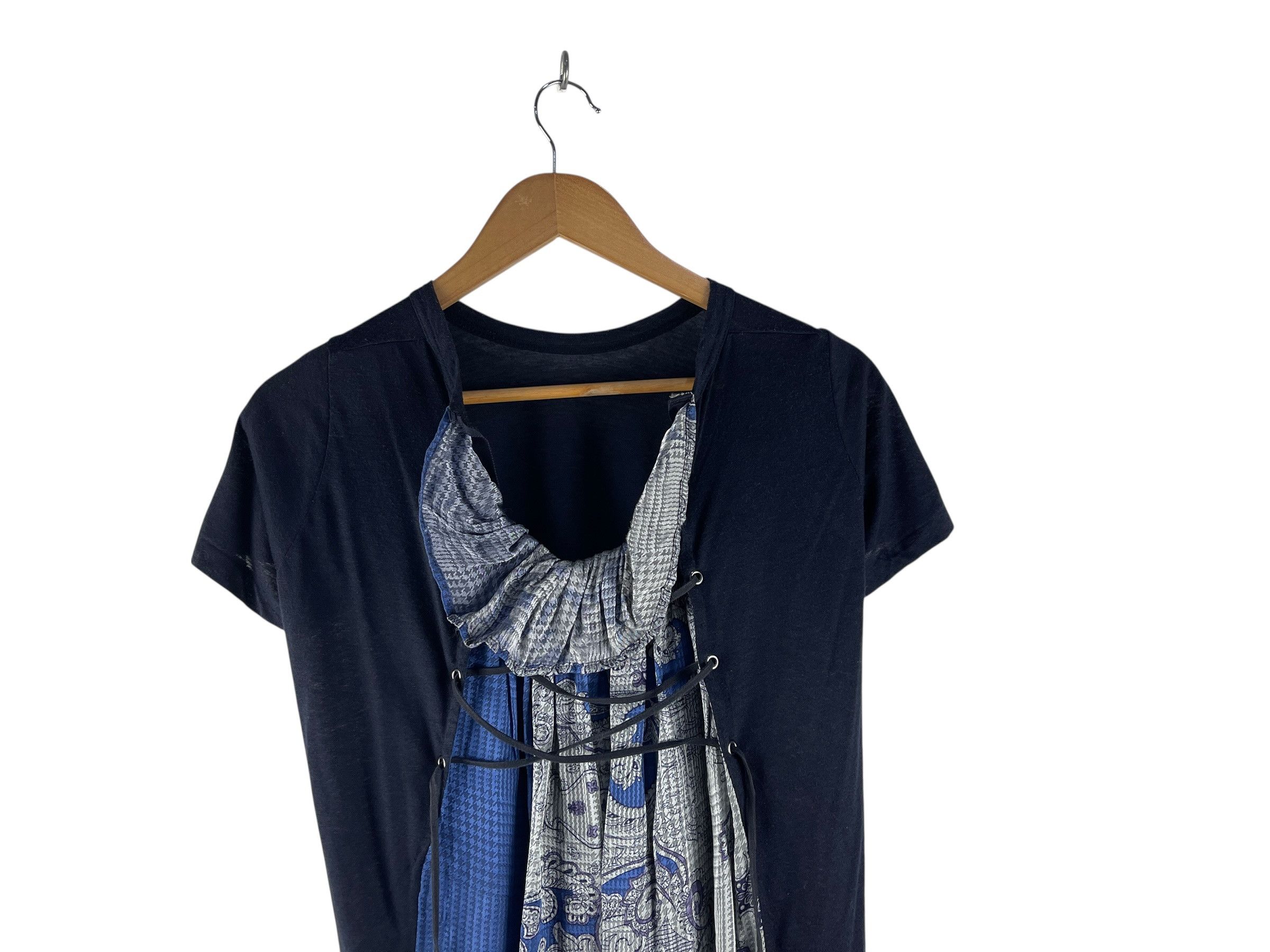 Sacai Sacai 2010 Hybrid Layered Corset Dress Tunic Blue Paisley Size S / US 4 / IT 40 - 8 Thumbnail