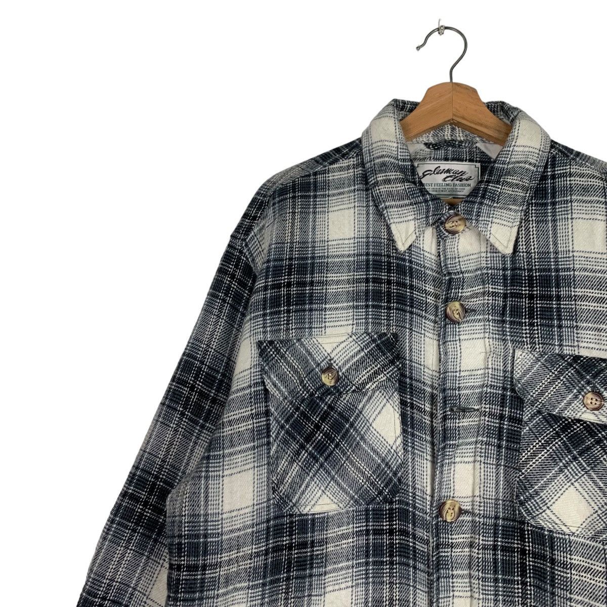 Flannel GLEEMAN CLUB Four Pocket Tartan Flannel Jacket #0560-C26 Size US L / EU 52-54 / 3 - 6 Thumbnail