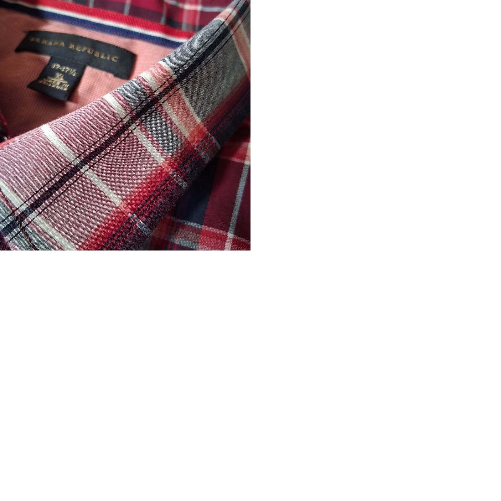Banana Republic Banana Republic Shirt Men XL Red Plaid Button-Up Long Sleeve Collared Shirt, Button Front, Cotton Blend, Preppy, Office Wear, Business Casual Size US XL / EU 56 / 4 - 10 Thumbnail