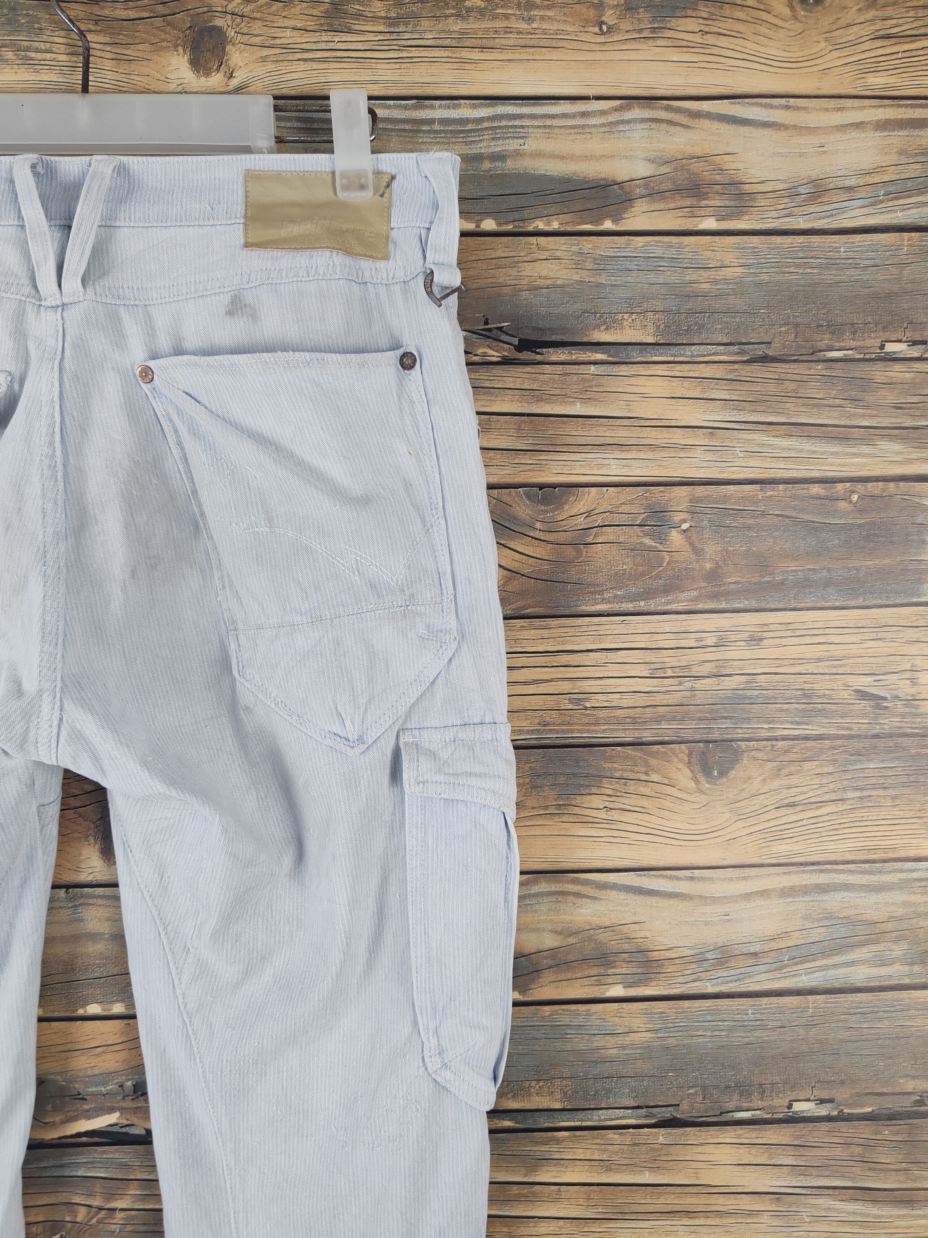Japanese Brand FieldCore Light Blue Distressed Soft denim Jeans #W2000 Size US 32 / EU 48 - 11 Thumbnail