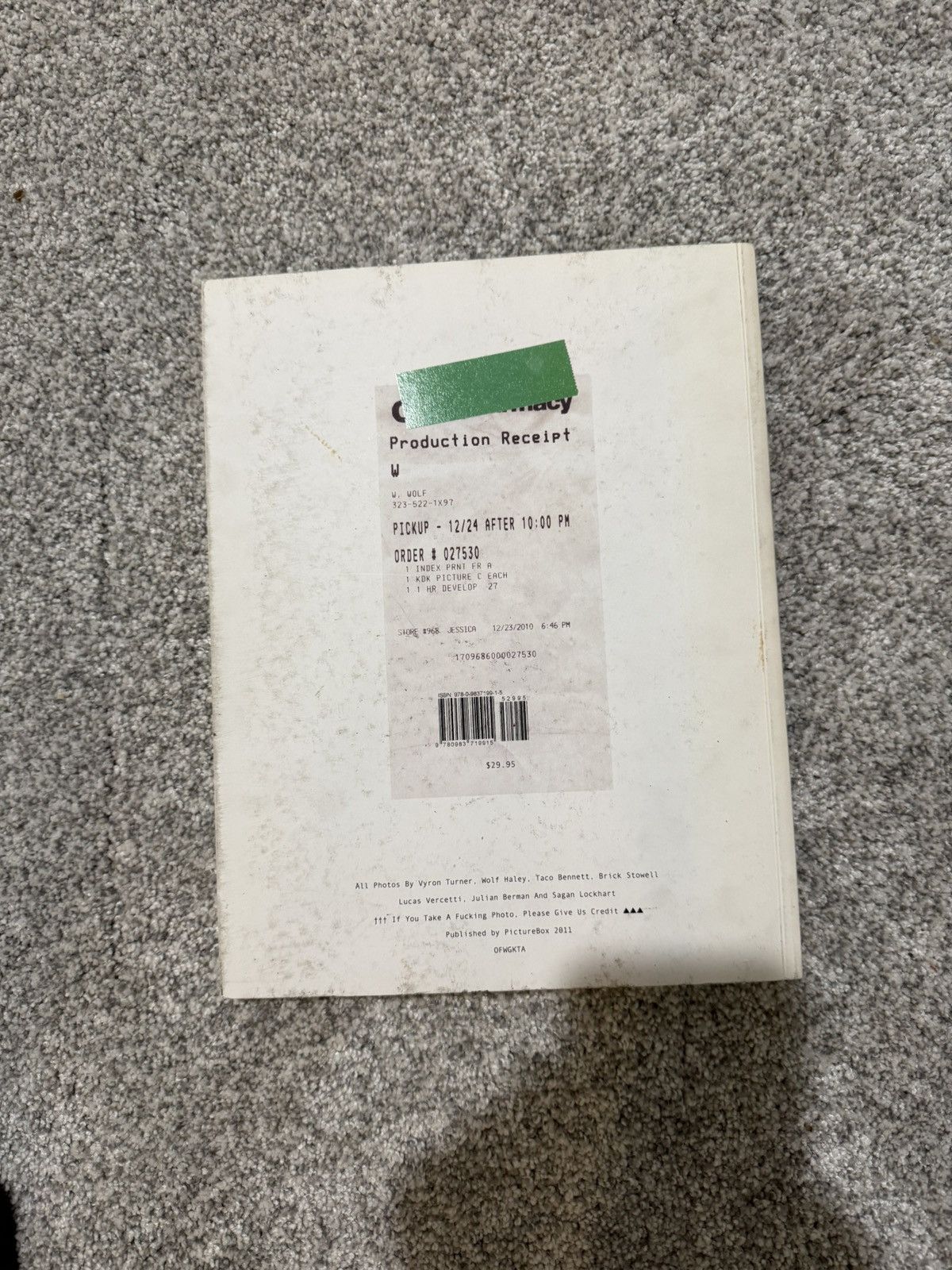 Golf Wang Odd Future: Golf Wang - 2011 Photo Book Size ONE SIZE - 3 Thumbnail