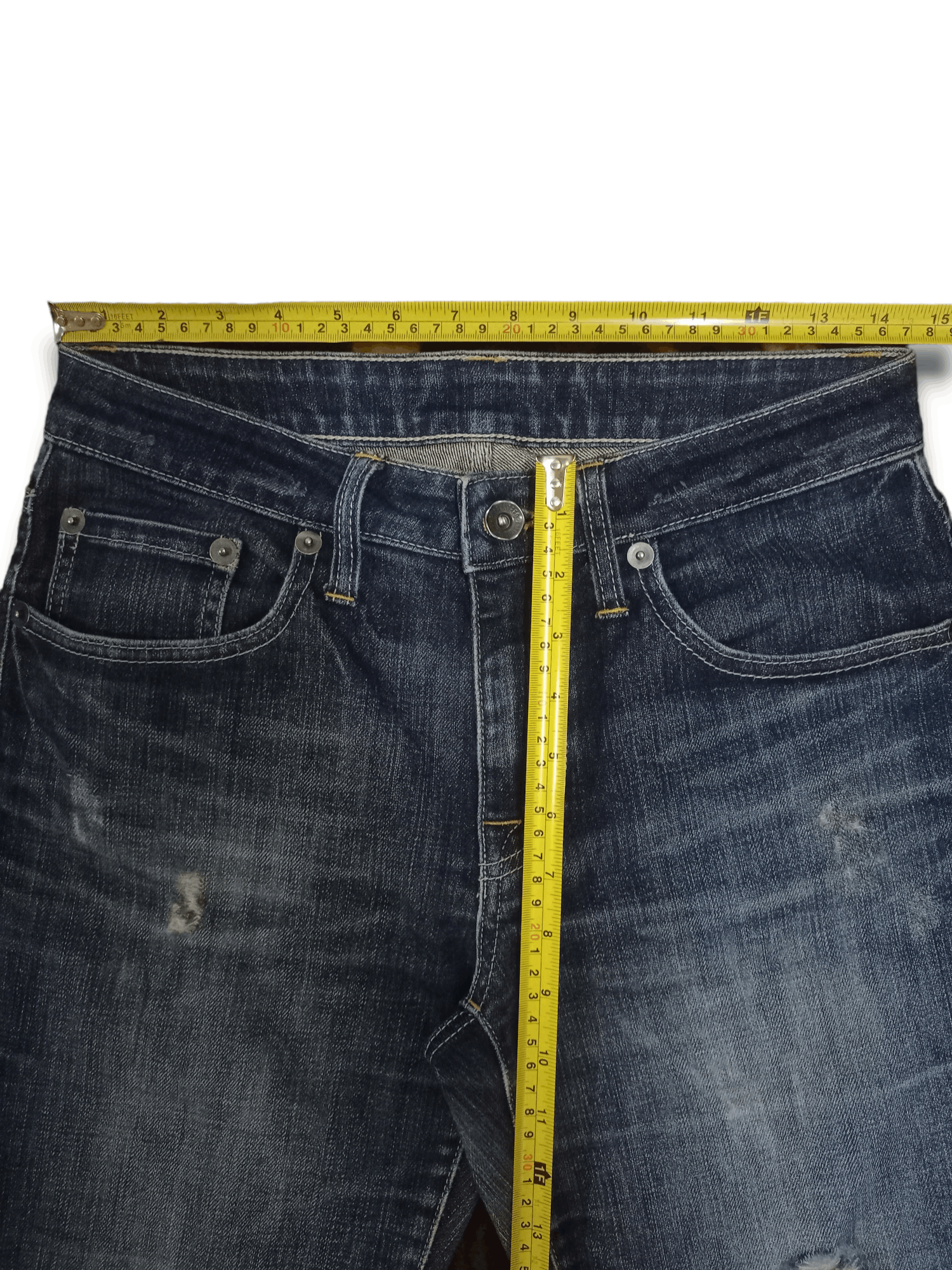Japanese Brand × Vintage SALES🔥 Vintage Japanese Brand Distressed Jeans Size US 29 - 8 Thumbnail