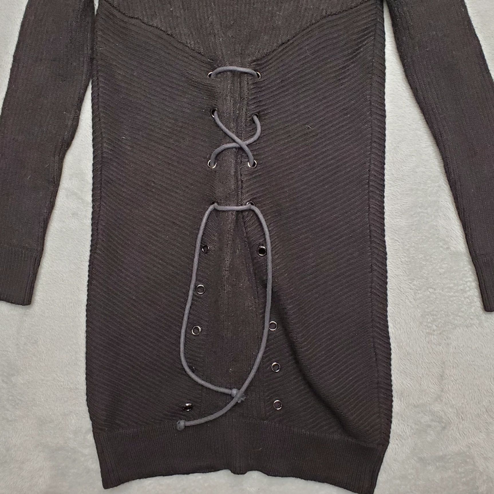 THAKOON Thakoon Sweater Dress Womens XS Black Merino Wool Blend Casual Size XS / US 0-2 / IT 36-38 - 3 Thumbnail