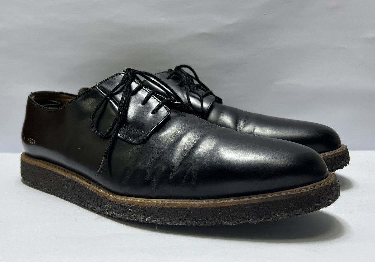 image of Common Projects - Creeper ‘Derby’ Leather Shoes in Black, Men's (Size 11)