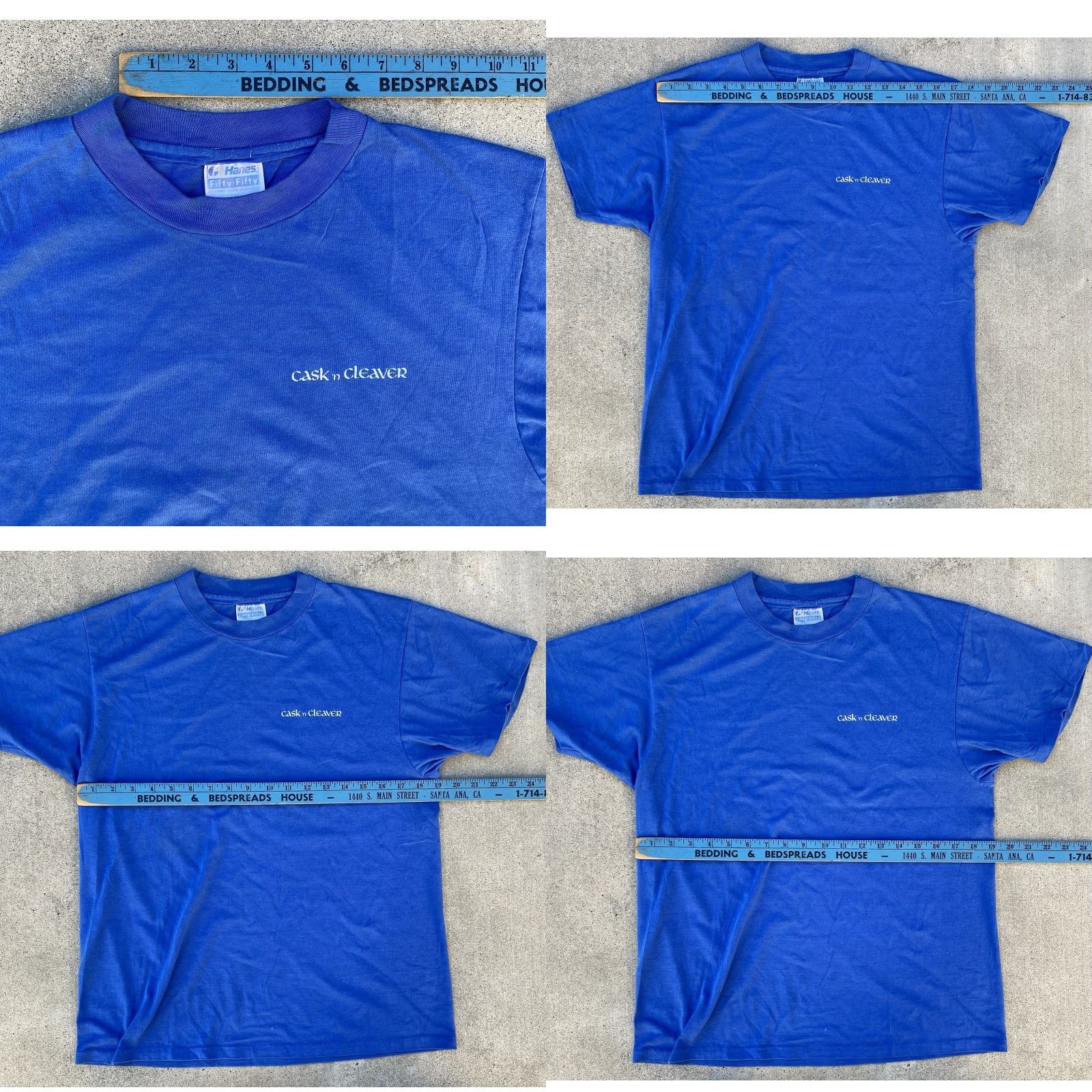 Hanes VINTAGE Hanes T-Shirt Cask ’n Cleaver Monday Night Football Animal Logo Tee 80s Blue L Mens Size US L / EU 52-54 / 3 - 11 Thumbnail