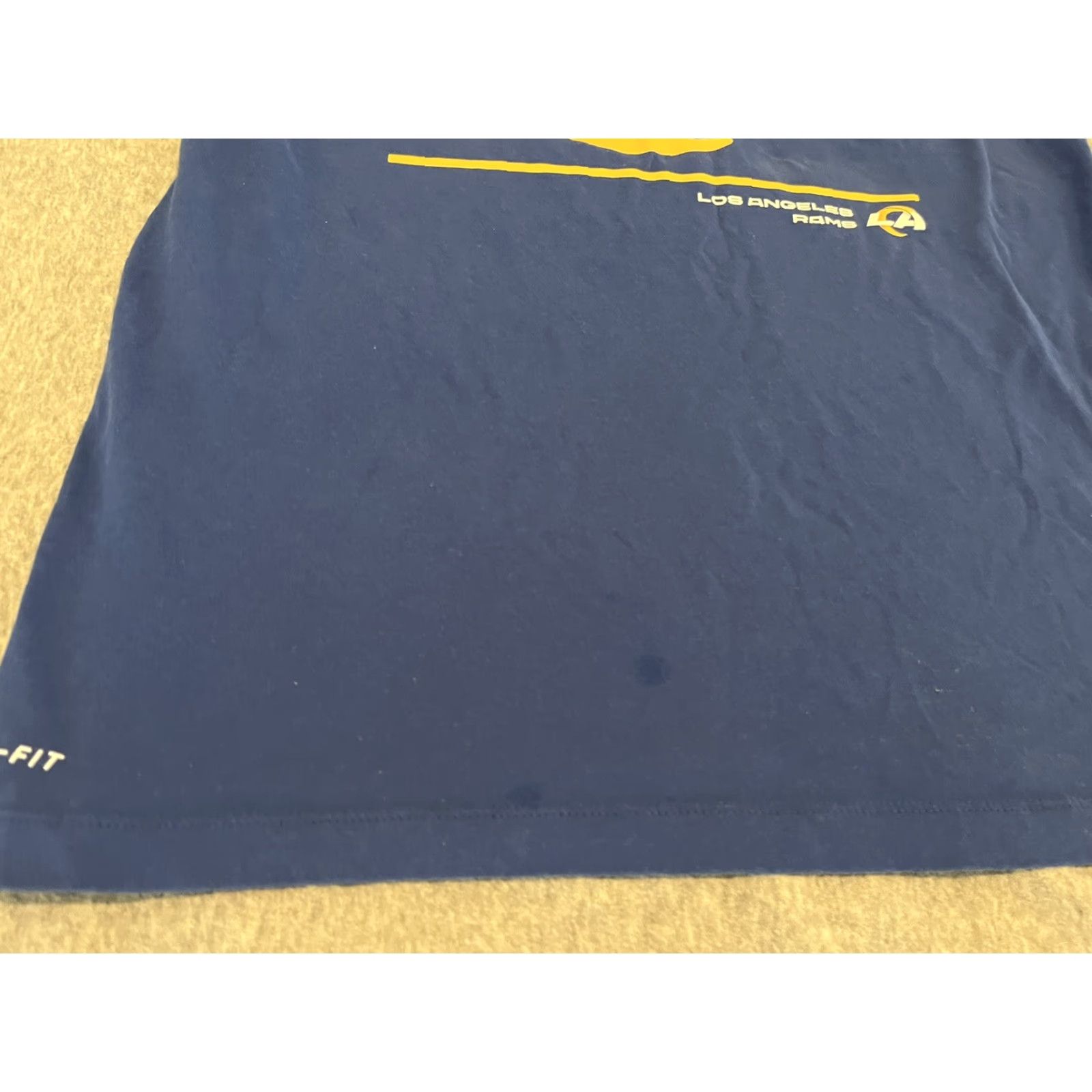 Nike Nike Dri-Fit On-Field Blue Shirt Los Angeles LA Rams Team Issued Mens Medium Shirt M Blue Rams Mens Size US M / EU 48-50 / 2 - 4 Thumbnail