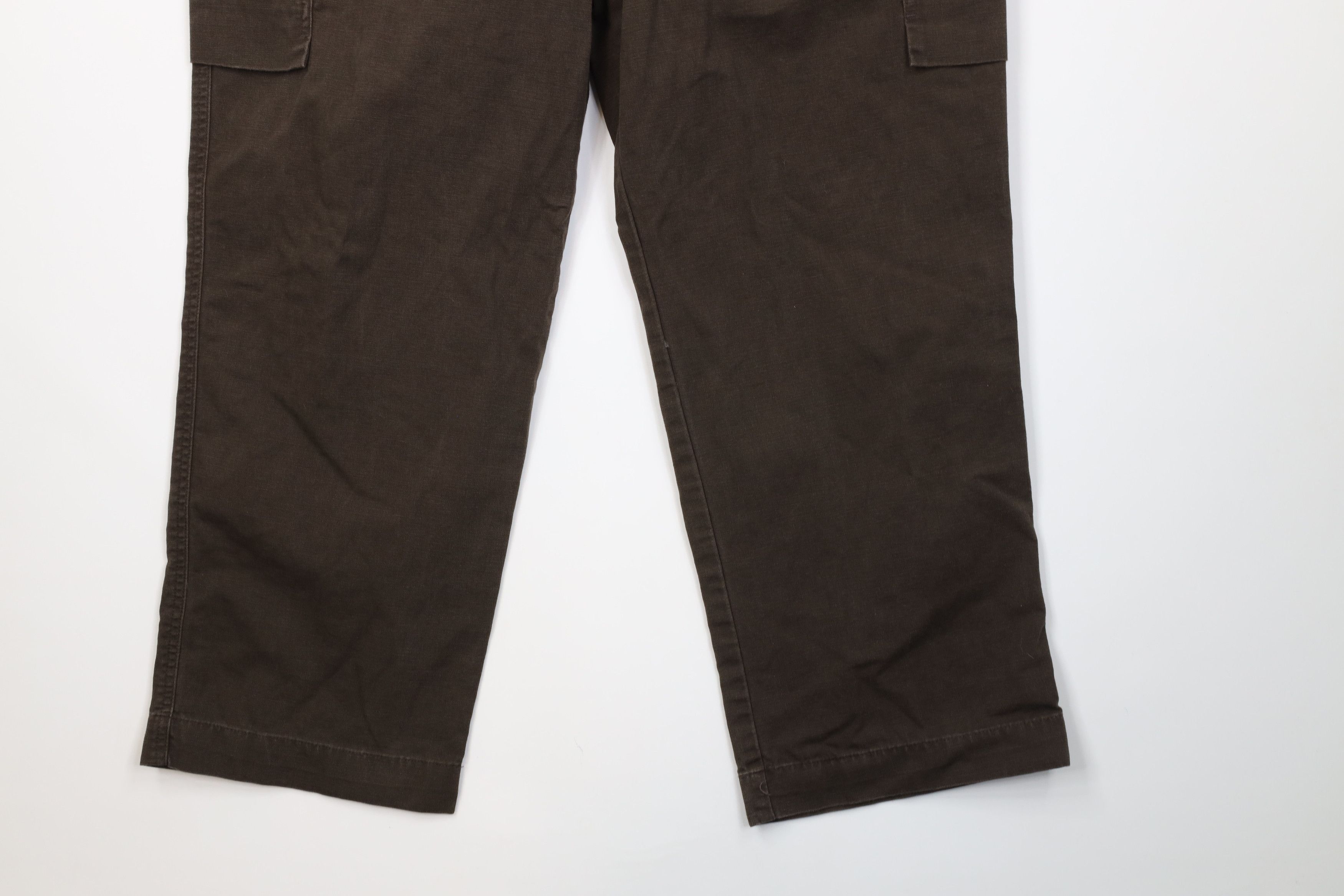 Vintage Vintage 90s Y2K Streetwear Canvas Wide Leg Cargo Pants Brown Size US 40 / EU 56 - 5 Thumbnail
