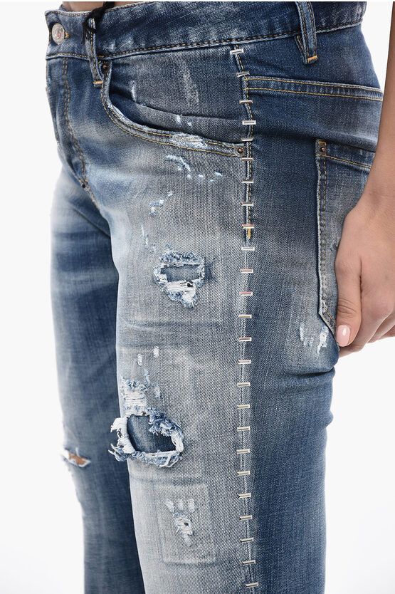 Dsquared2 og1mm0624 Studded Side Denims in Light Blue Size 30" / US 8 / IT 44 - 3 Thumbnail