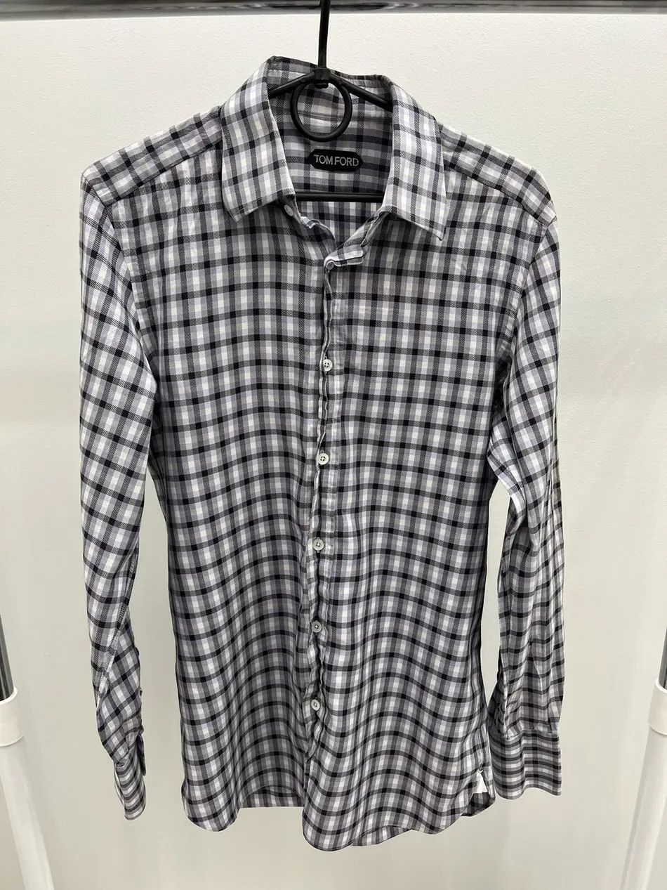Tom Ford Tom Ford Classic Check Cotton Shirt Size US S / EU 44-46 / 1 - 1 Thumbnail