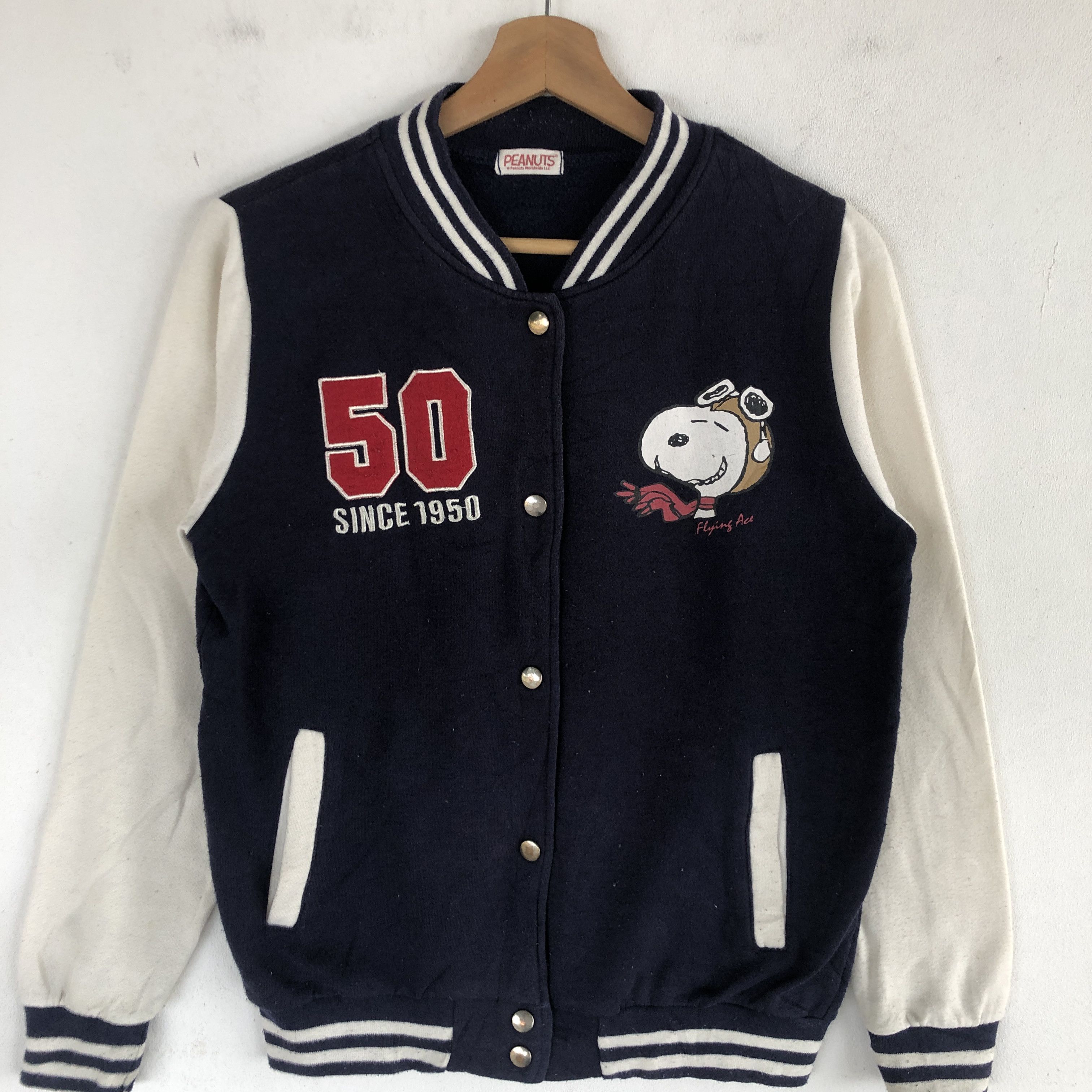Japanese Brand × Vintage Vintage Y2K Peanut Flying Ace Varsity Sweater Sweatshirt Size XS / US 0-2 / IT 36-38 - 3 Thumbnail