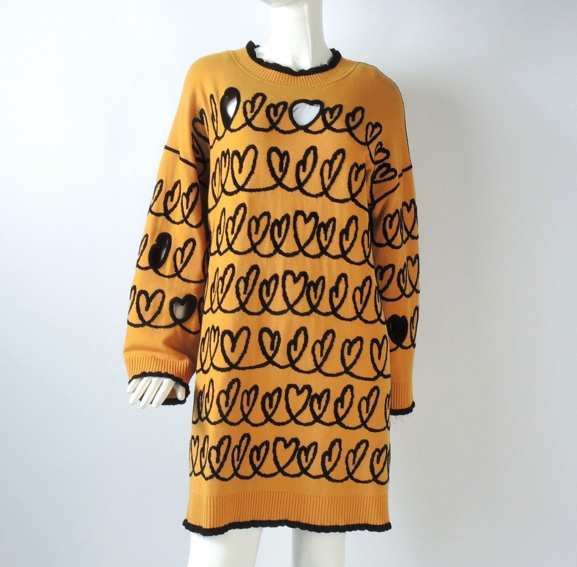 image of Fendi O1Smst1Ft0424 Reversible Dress In Yellow & Black in Yellow/Black, Women's (Size Medium)