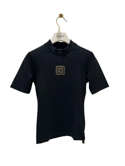 Balmain o1srvl11e1125 Short Sleeve T-Shirt in Navy Blue Size M / US 6-8 / IT 42-44 - 1 Preview