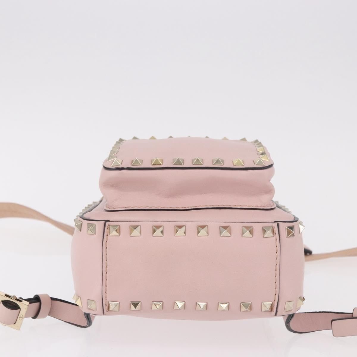 Valentino Valentino Leather Studs Backpack Pink Size ONE SIZE - 10 Thumbnail