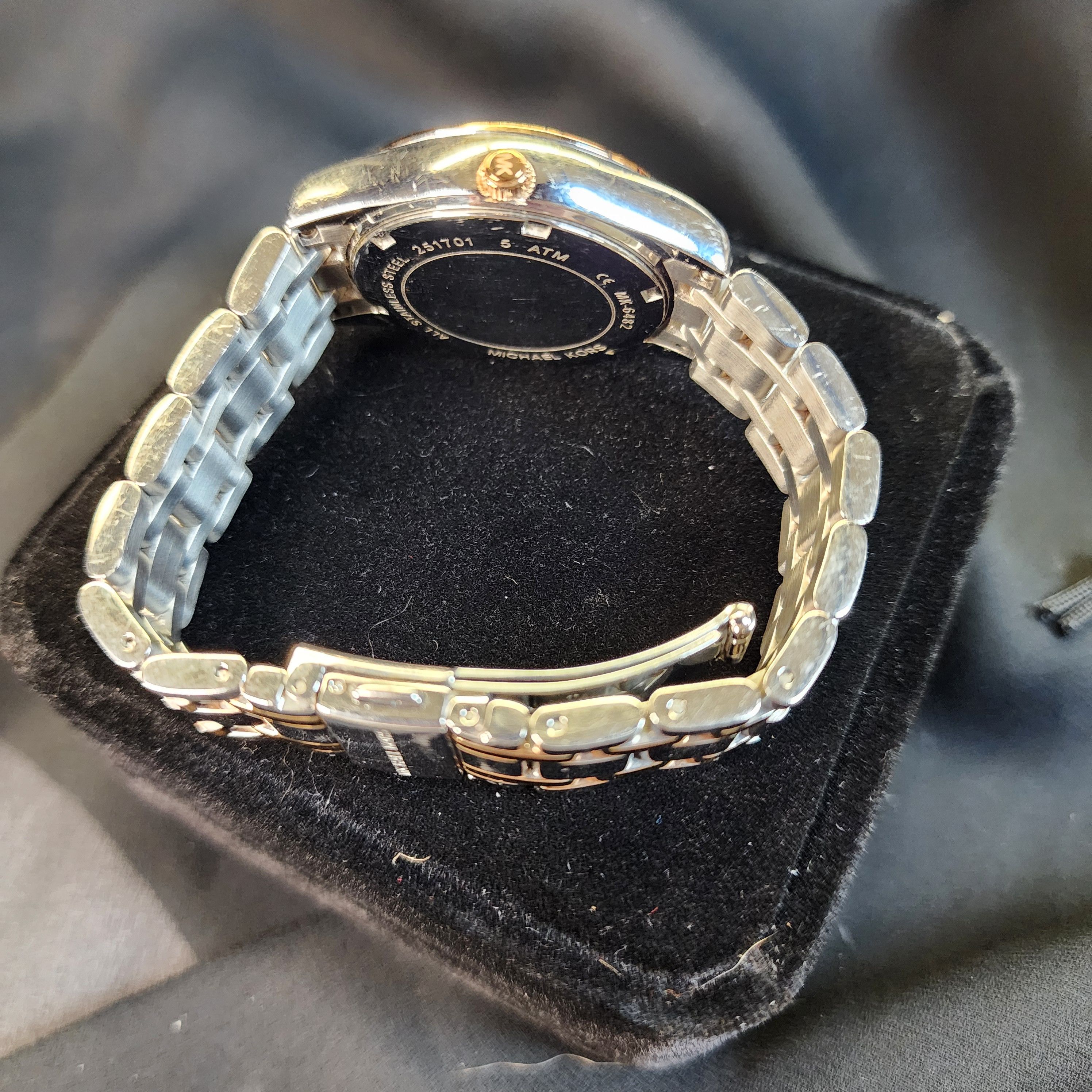Michael Kors 2-Tone Silver/Gold Crystal 7" Wrist Watch MK6482 Kiley Pave Size ONE SIZE - 7 Thumbnail