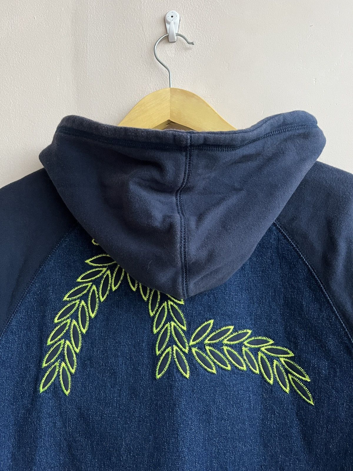 Evisu × Japanese Brand RARE EVISU SEAGULL STRETCH DENIM FLEECE ZIP HOOD JACKET Size US S / EU 44-46 / 1 - 11 Thumbnail