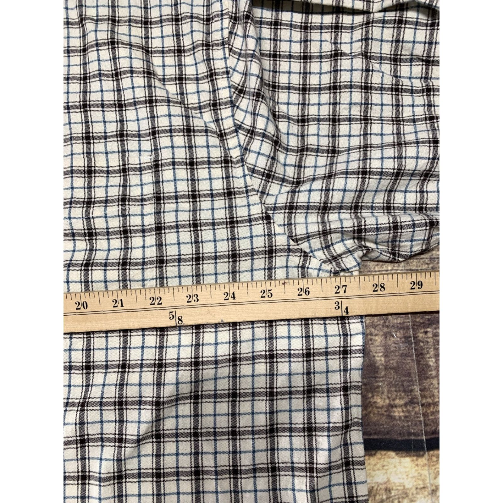 Vintage CE Schmidt Long Sleeve Shirt Mens Size 2XL Plaid White Blue Brown Button Down Size US XXL / EU 58 / 5 - 5 Thumbnail