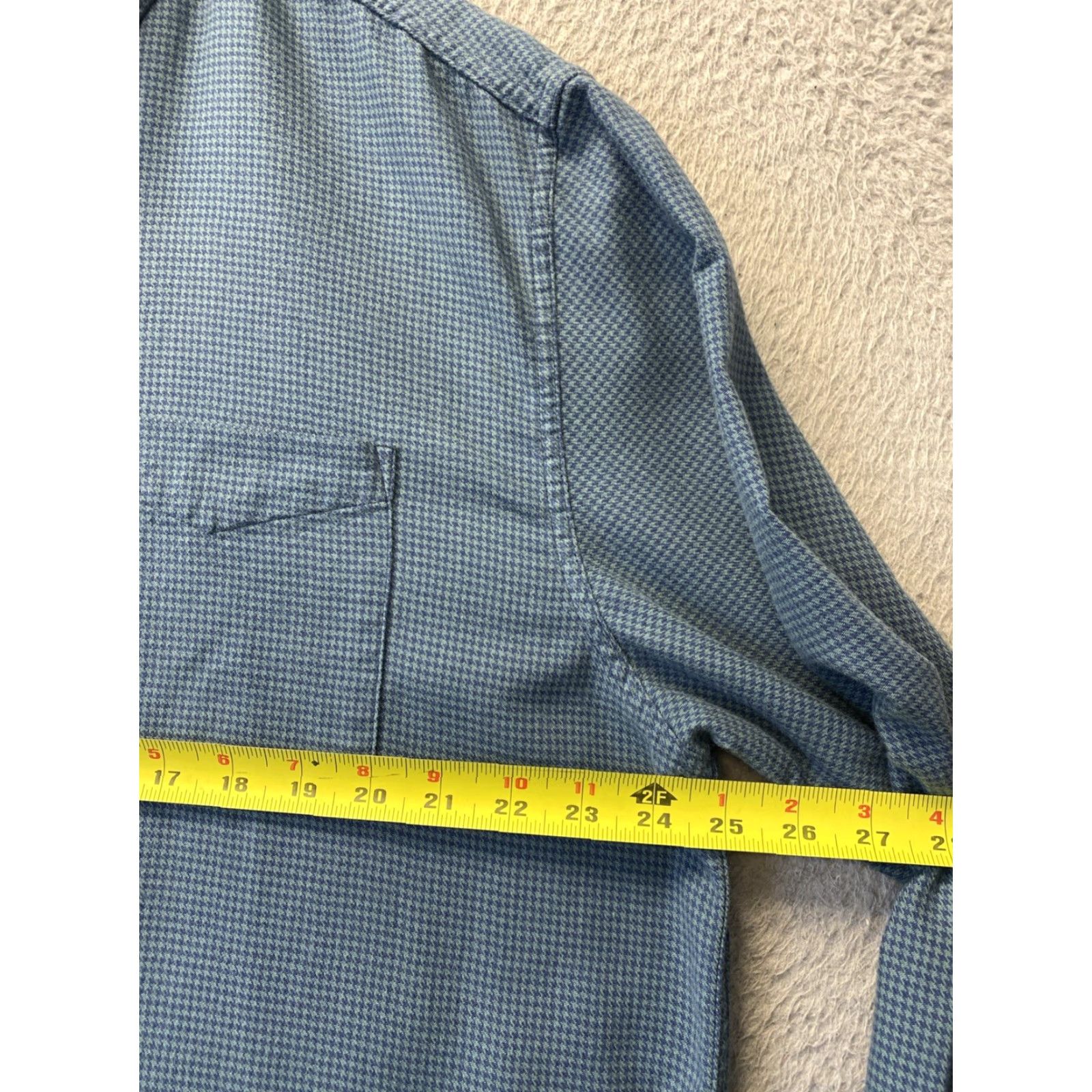 Vintage L.L. Bean Shirt Men Large Green Cotton Houndstooth Button 14526 Size US L / EU 52-54 / 3 - 5 Thumbnail