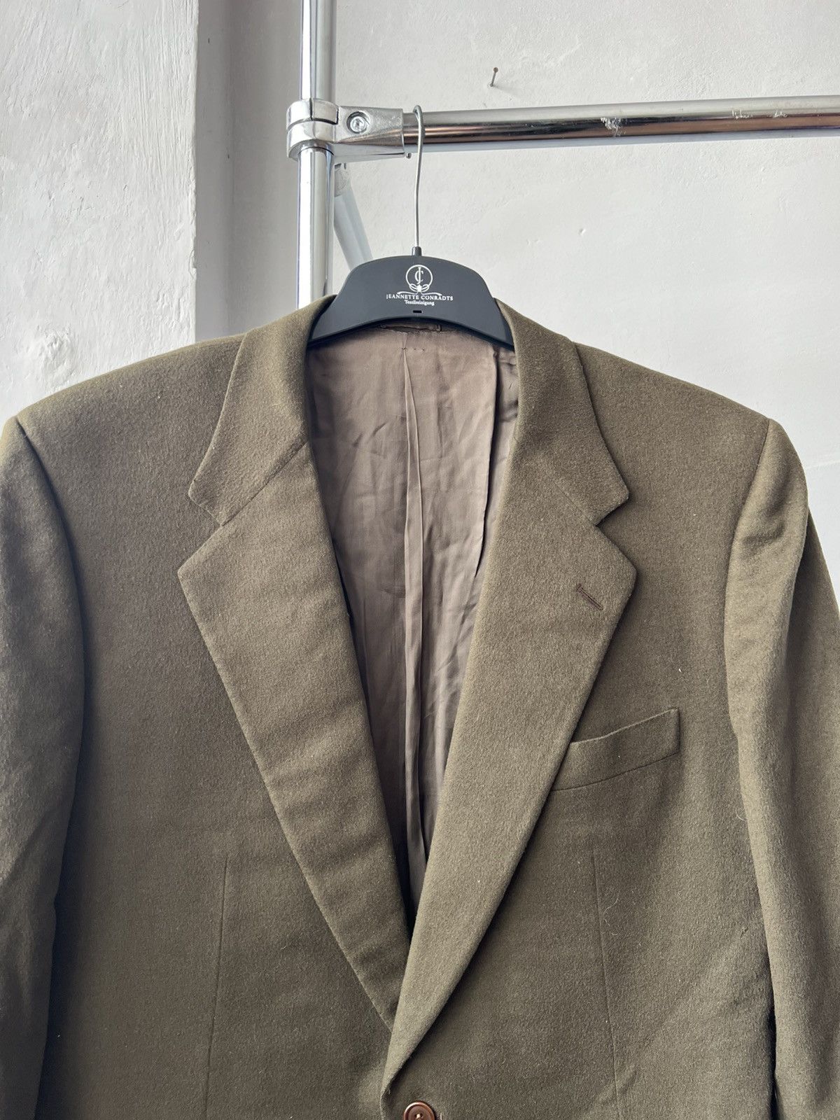 Burberry 70/80’s BURBERRYS WOOL CASHMERE MENS CLASSIC BLAZER JACKET Size 52L - 5 Thumbnail