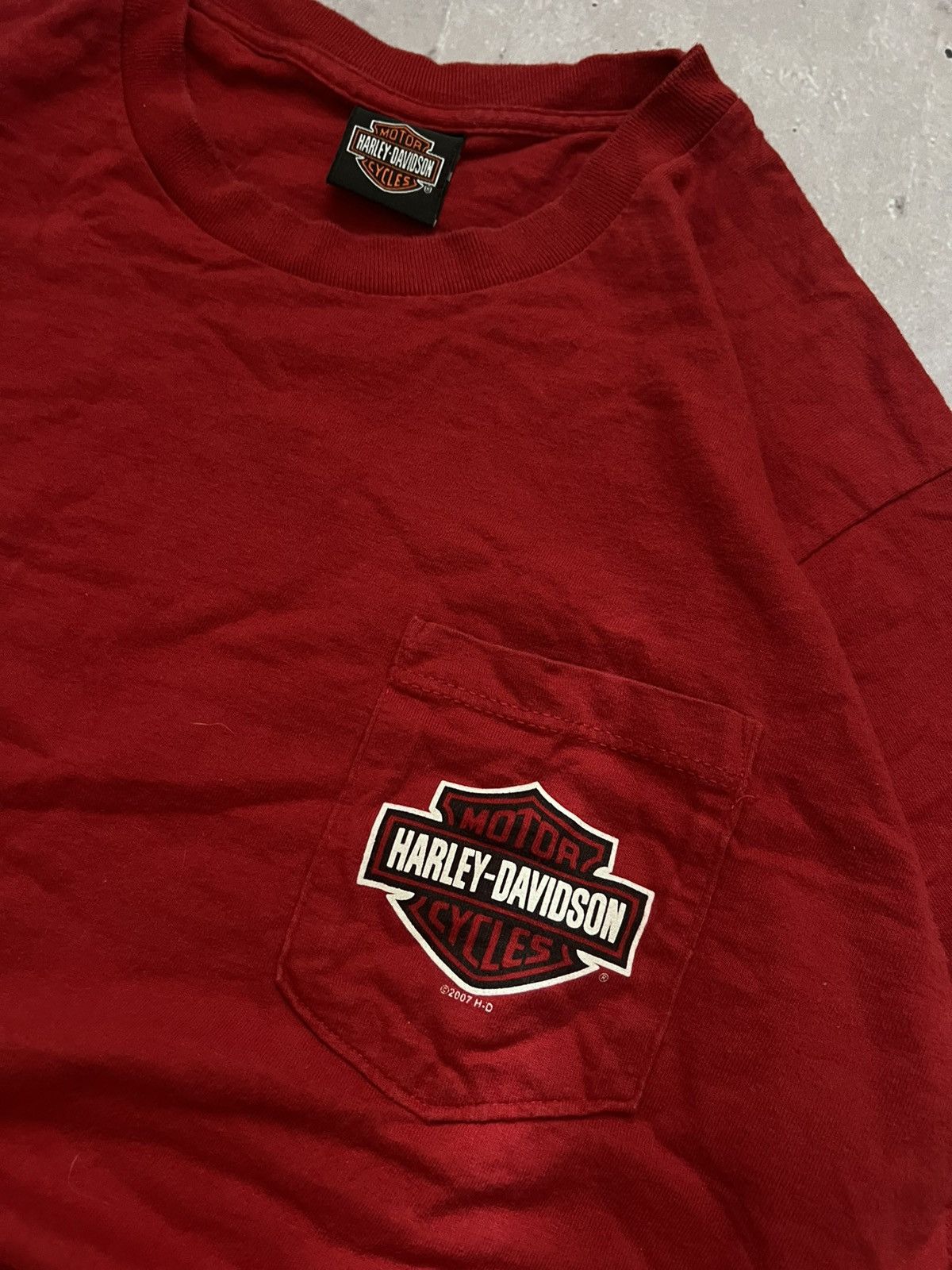 Harley Davidson Rare Vintage Harley Davidson T-Shirt 2006-2007 Red Size L Size US L / EU 52-54 / 3 - 10 Thumbnail
