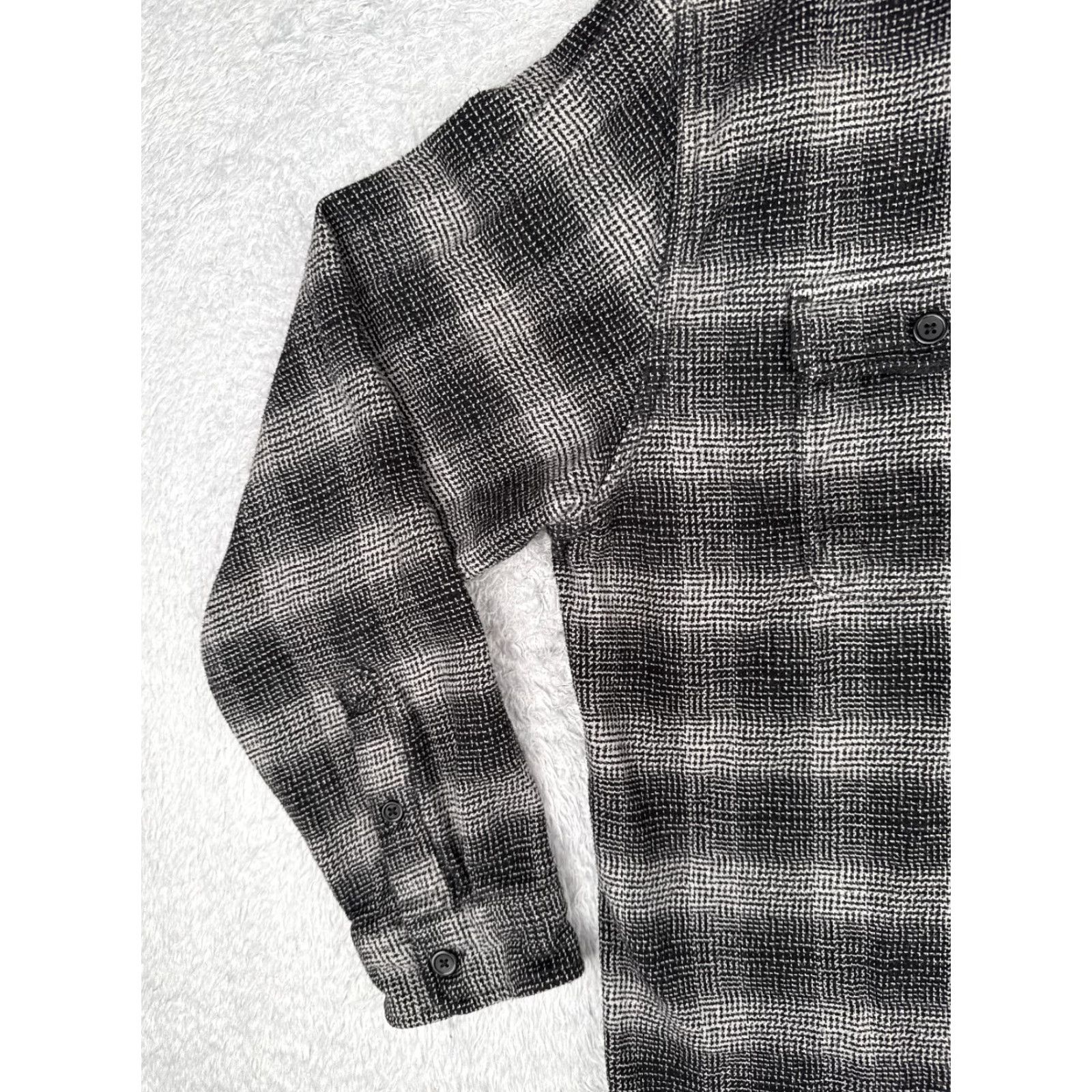 Vintage FREE ASSEMBLY Shirt Men L Black Plaid Button-Up Cotton Flannel Pocket Size US L / EU 52-54 / 3 - 3 Thumbnail