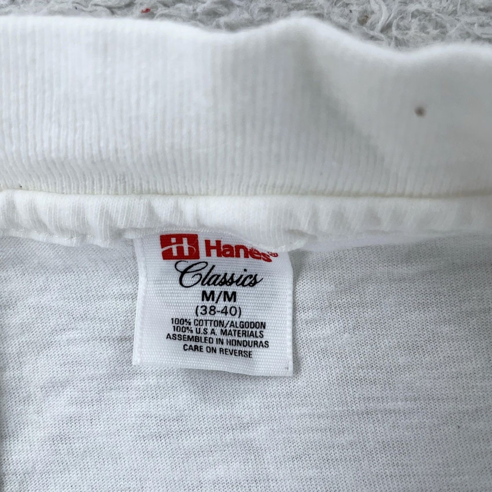Hanes VINTAGE Hanes White 100% Cotton Tee Shirt Small Men Shirt XS? Size US S / EU 44-46 / 1 - 7 Thumbnail