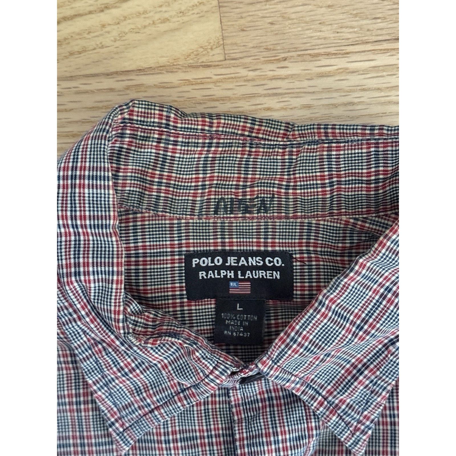 Polo Ralph Lauren Mens Vintage Ralph Lauren Polo Jeans CO Red Plaid shirt sz L Size US L / EU 52-54 / 3 - 4 Thumbnail