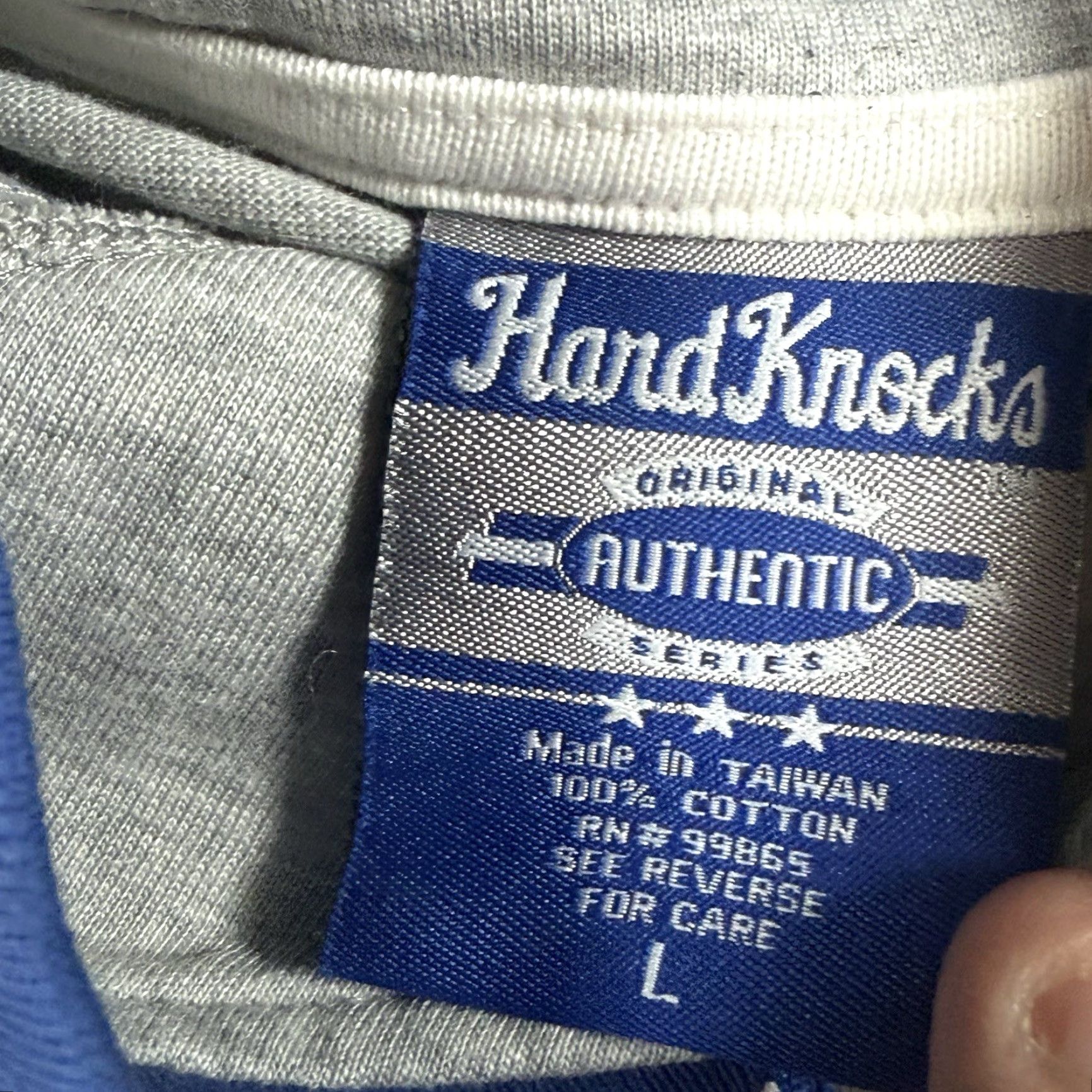 Vintage VINTAGE Hard Knocks Authentics Baseball Jersey Mens Large Gray Cotton Button Size US L / EU 52-54 / 3 - 7 Thumbnail