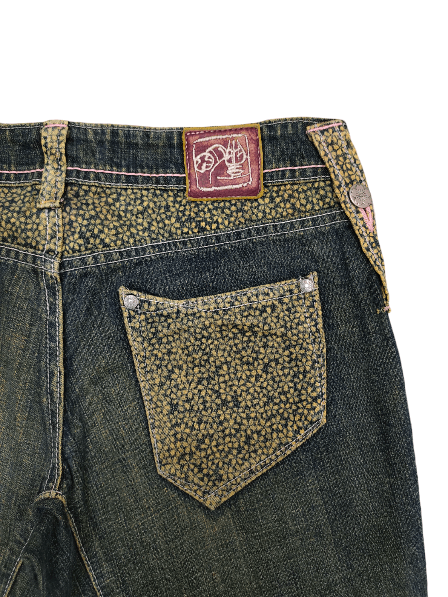 If Six Was Nine Flare Jeans Kyoto Homay Clawmark Faded Low Rise Bootcut Y2k Size US 28 / EU 44 - 17 Thumbnail