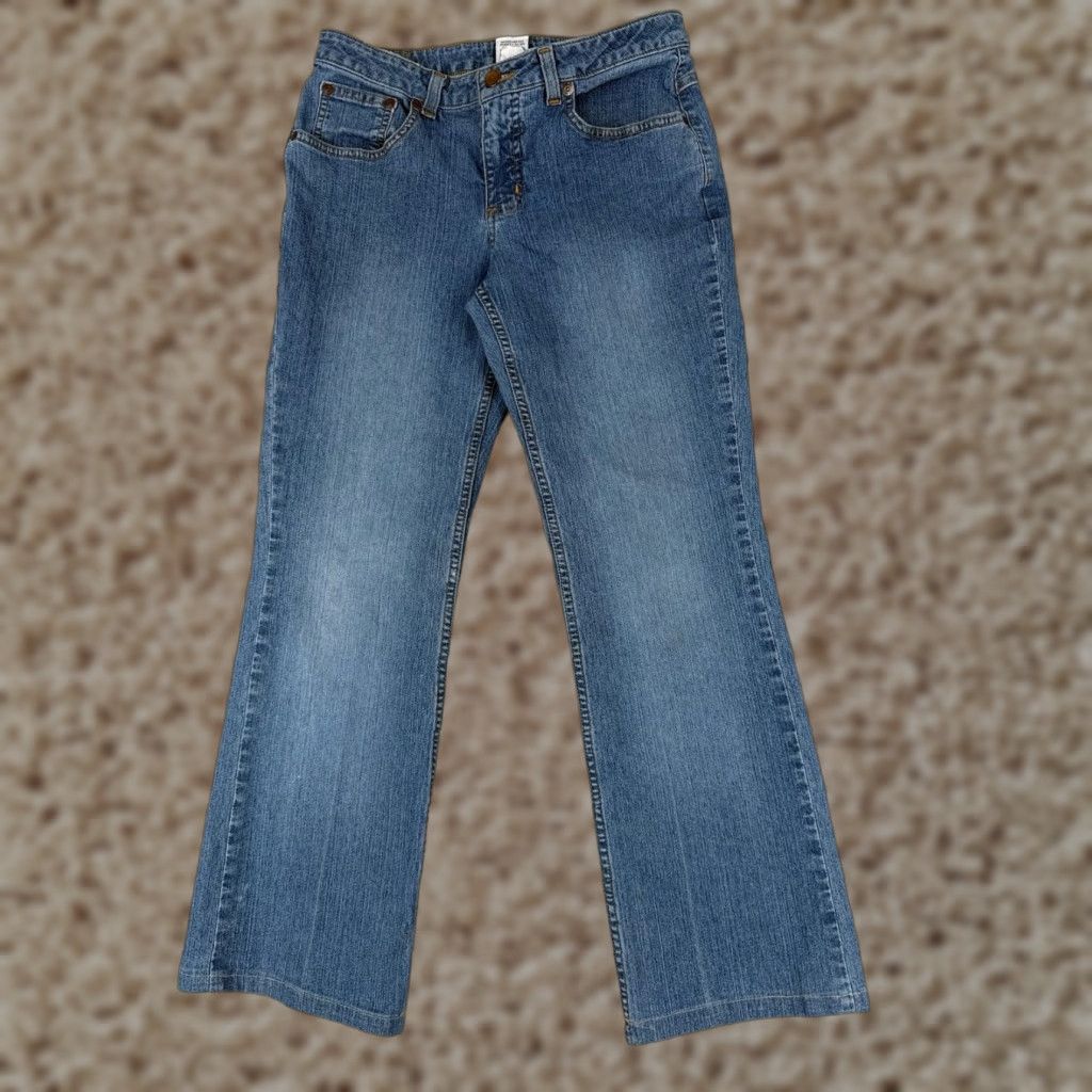 Mossimo Mossimo Premium Jeans Womens 6 Blue Denim Bootcut Mid Rise Cotton Blend 28x25 Size 28" / US 6 / IT 42 - 1 Thumbnail