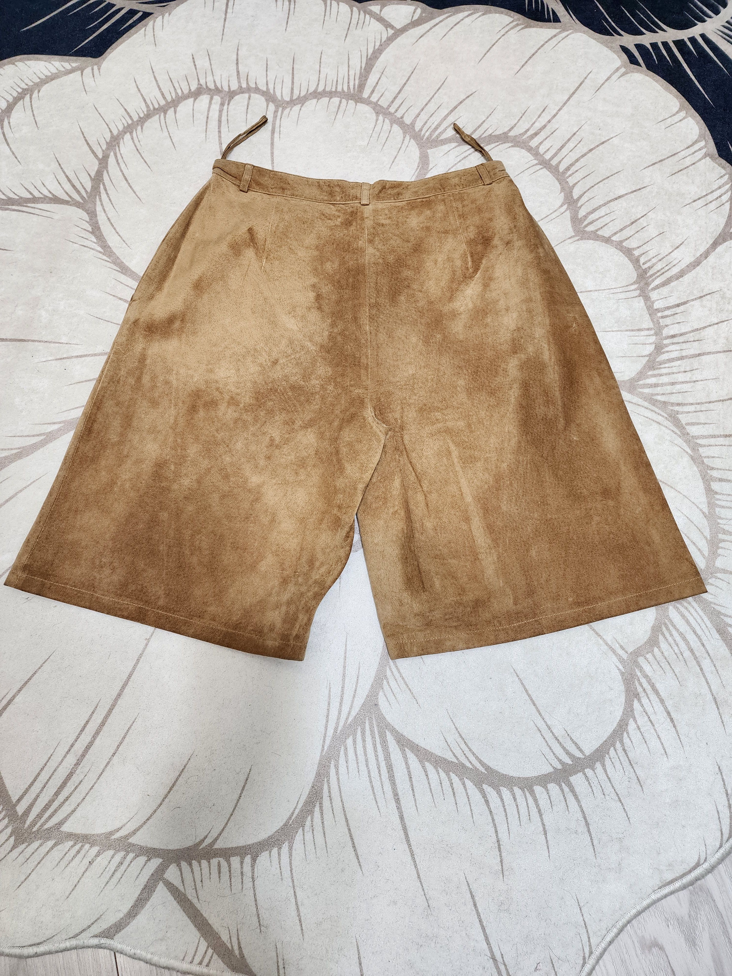 Genuine Leather Brown Leather Women's Shorts: Size 29" - 10 Thumbnail
