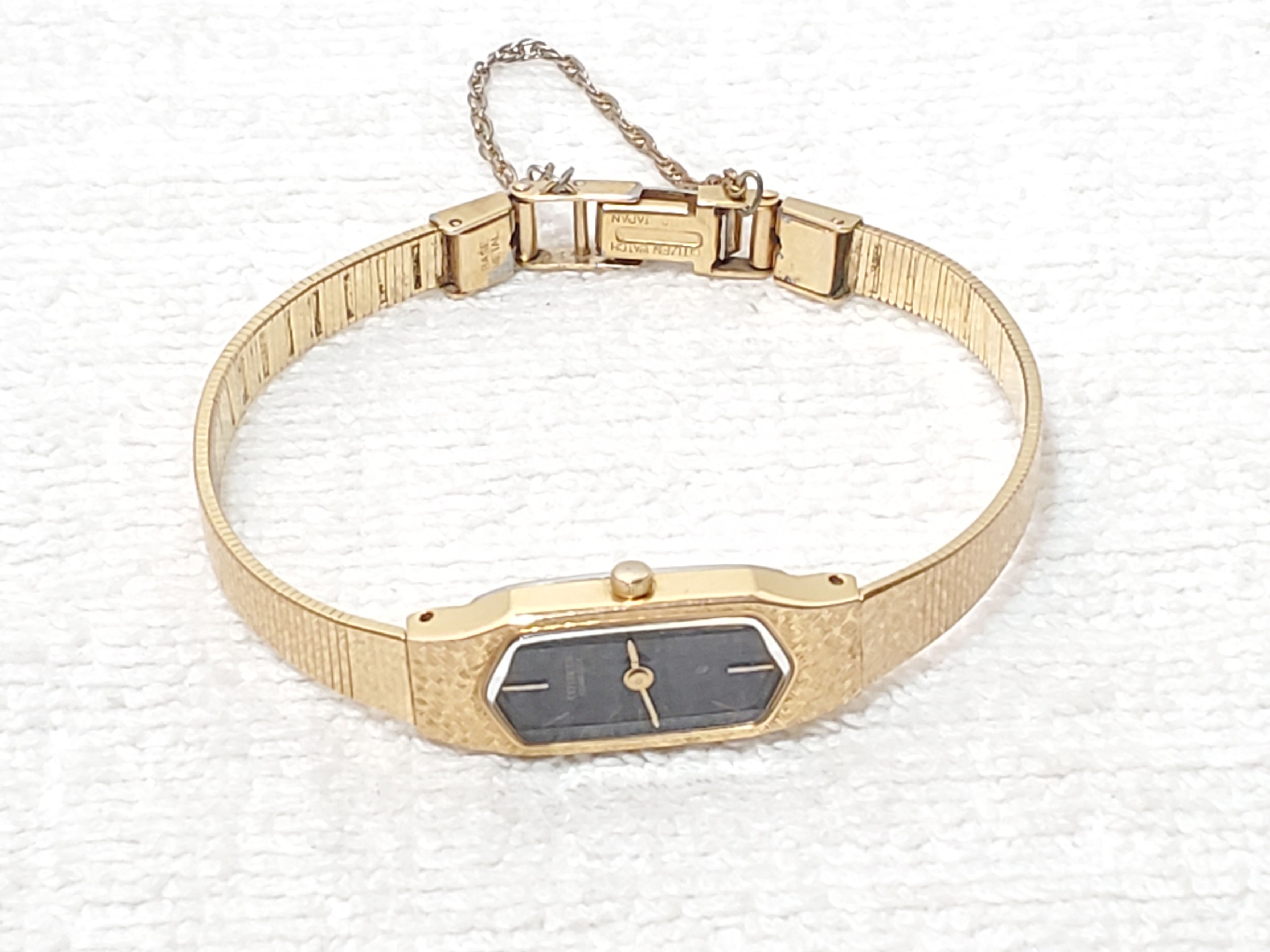 Citizen Vintage Citizen Watch 7 Jewels Black Dial Hexagonal Crystal Size ONE SIZE - 5 Thumbnail