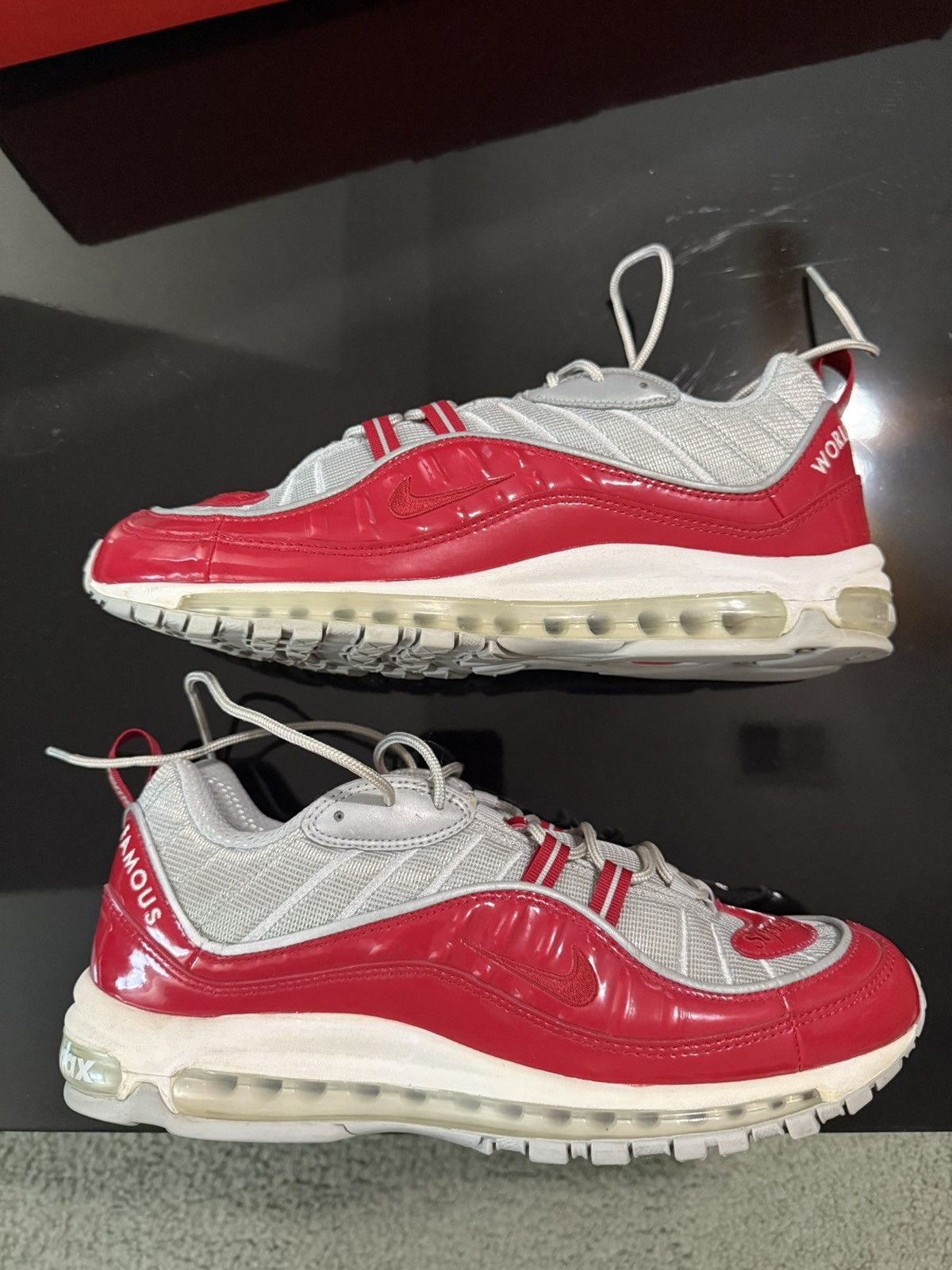 Nike × Supreme Nike Air Max 98 Supreme Varsity Red Size US 12 / EU 45 - 1 Thumbnail