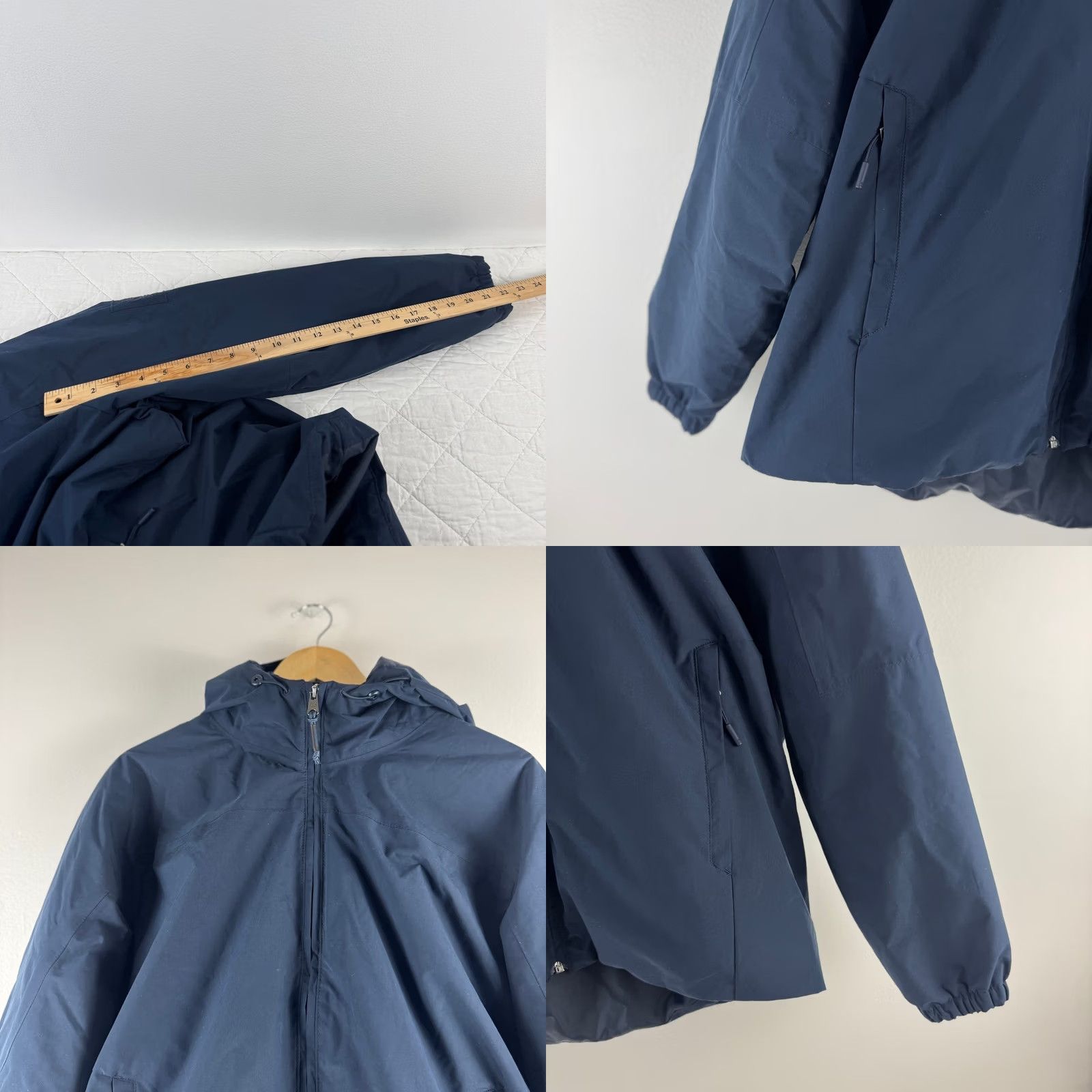 Timberland Timberland Windbreaker Navy Blue Hooded Rain Jacket TB0A5UVW M Gorpcore Jacket Womens? Size US M / EU 48-50 / 2 - 8 Thumbnail