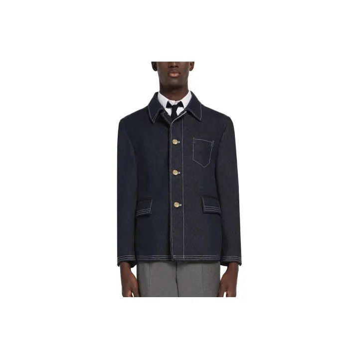 Thom Browne Thom Browne Denim Jacket for Men 0079 Size US M / EU 48-50 / 2 - 1 Thumbnail