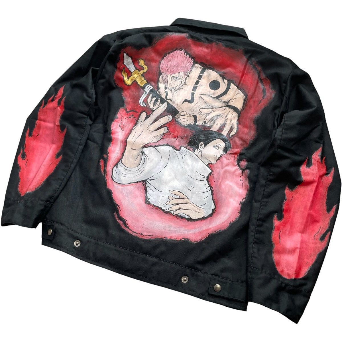 Anime JUJUTSU KAISEN SUKUNA X YUTA CUSTOM HAND PAINTED WORK JACKET Size US L / EU 52-54 / 3 - 2 Thumbnail