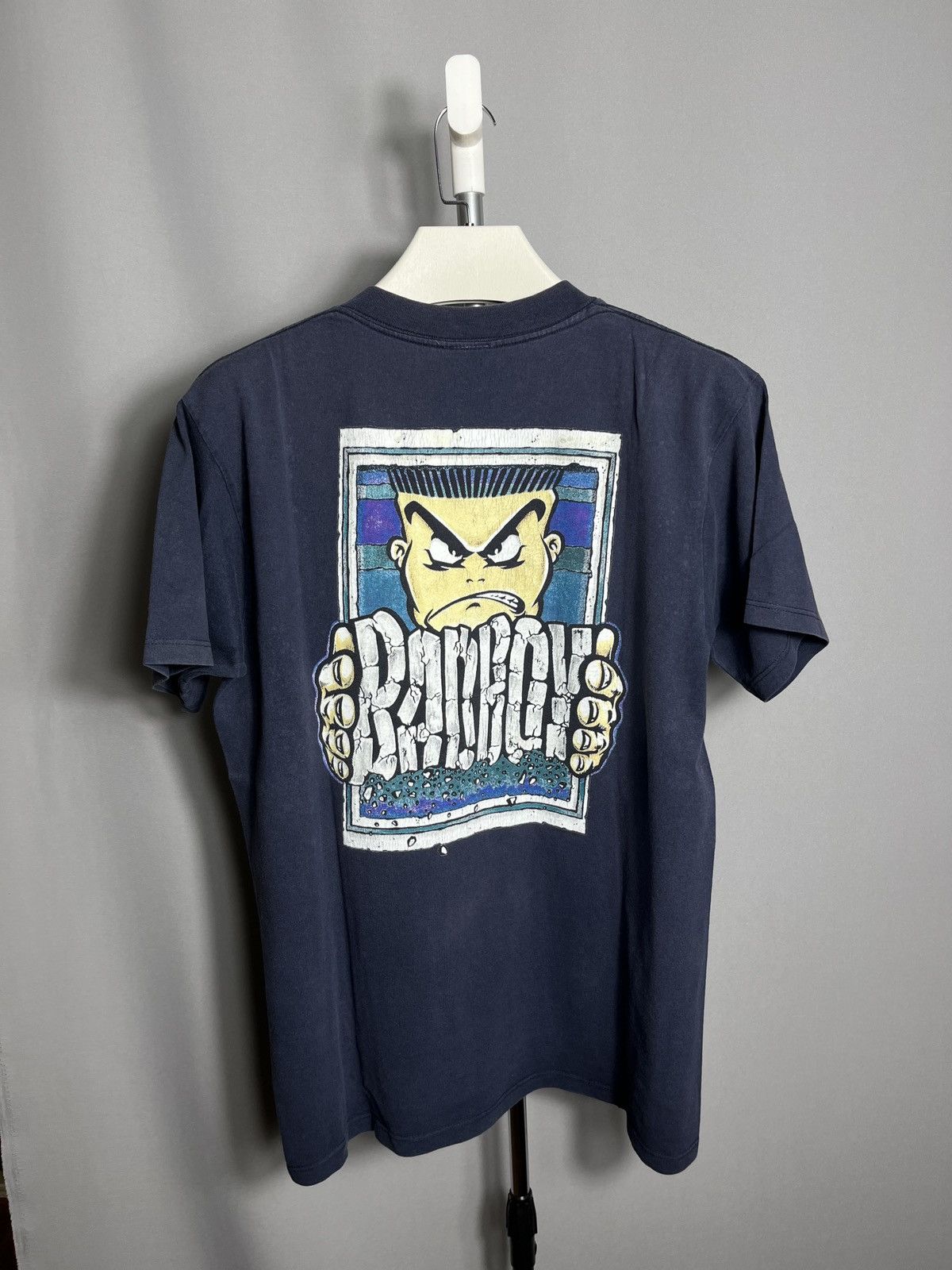Band Tees bad boy 90s shirt vintage print mens blue skateboard LARGE Size US L / EU 52-54 / 3 - 1 Thumbnail