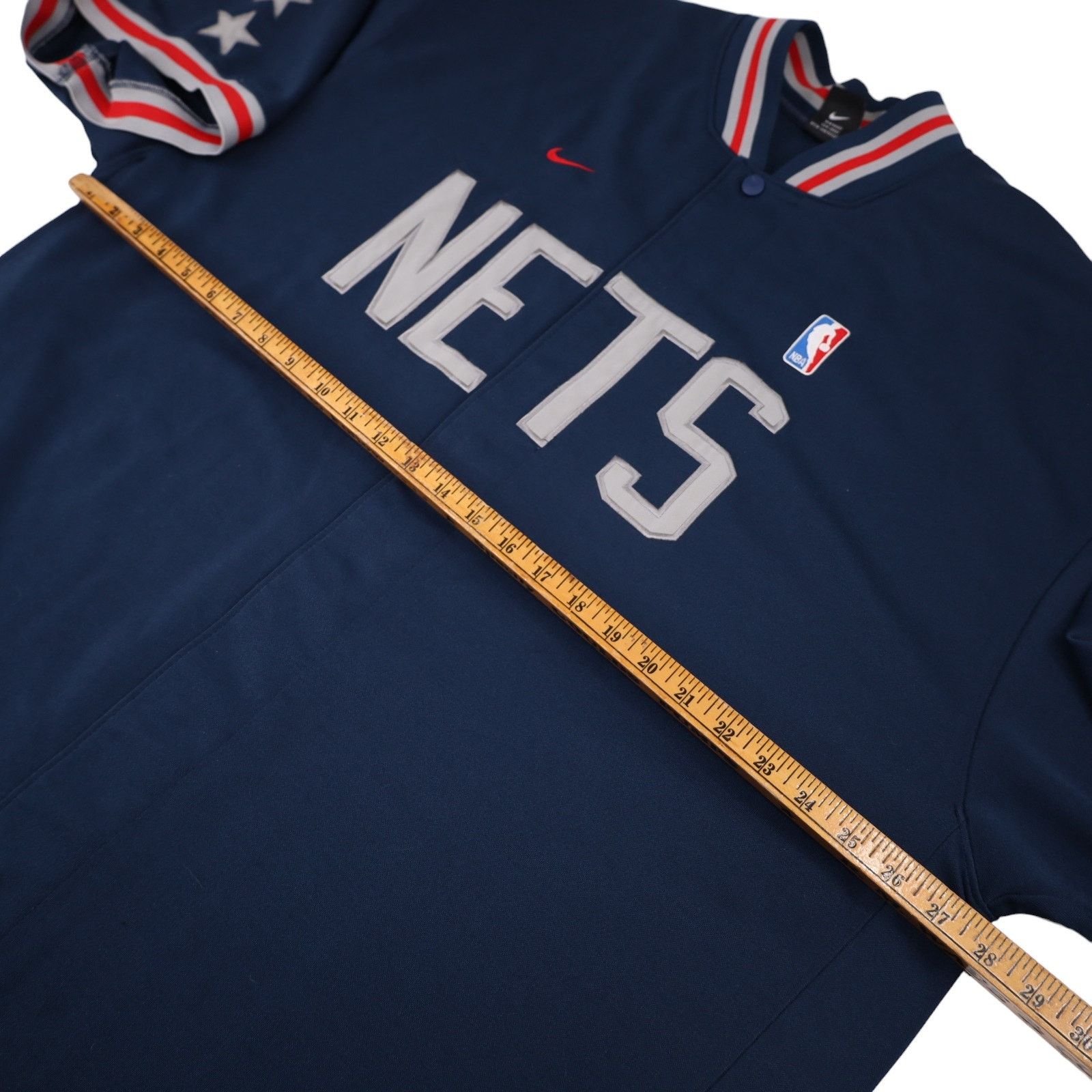 MLB × Nike × Vintage Vintage Nike New Jersey Nets Snap Down Warm Up Jersey Shirt Size US XXL / EU 58 / 5 - 6 Thumbnail