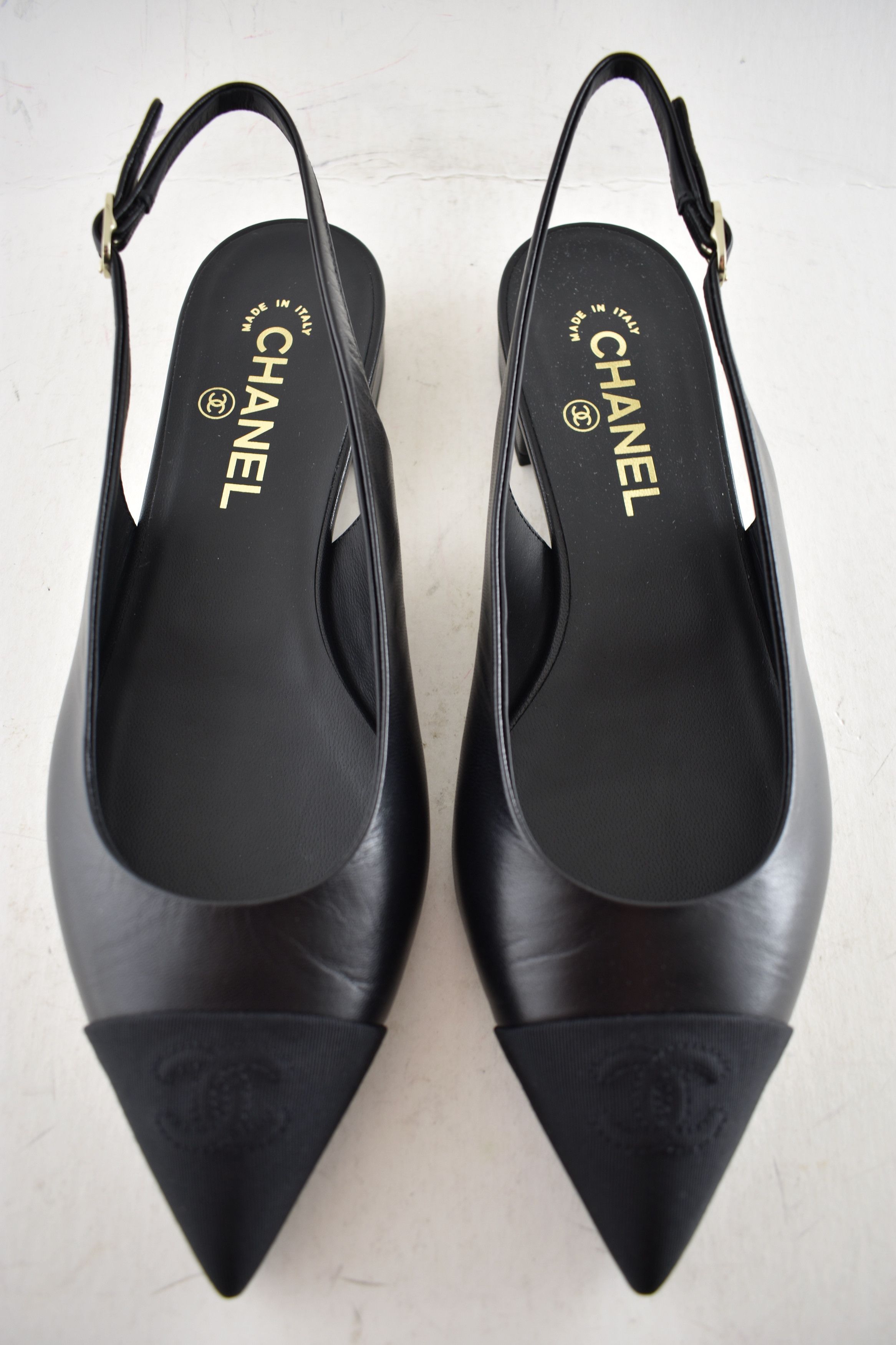 Chanel Chanel 24A CC Logo Coco Slingback Pointed Ballet Flat 38.5 Size US 8.5 / IT 38.5 - 12 Thumbnail