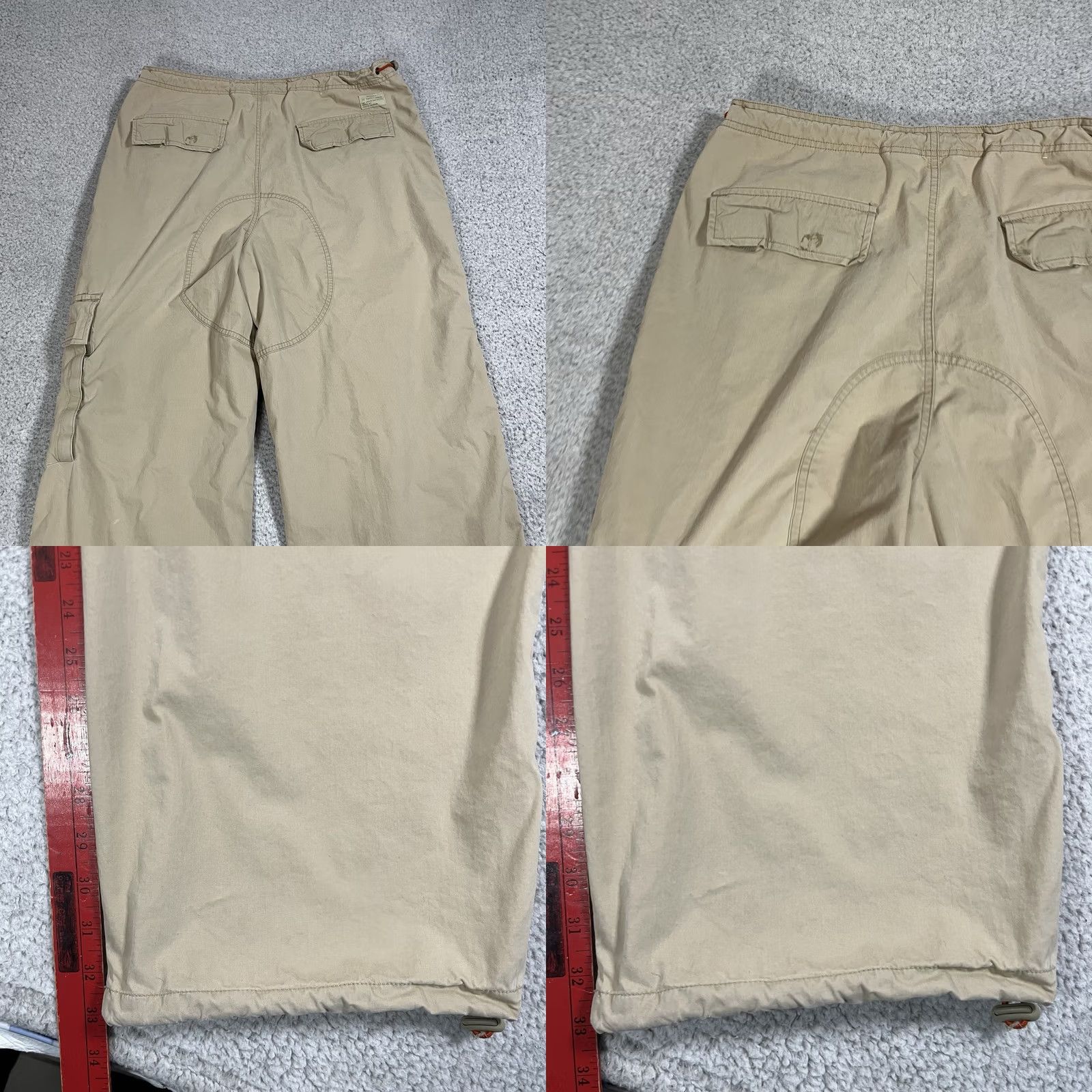 American Eagle Outfitters VINTAGE American Eagle Cargo Pants Men 34x34 Beige Paratrooper Y2K Baggy Utility Cargo Size US 34 / EU 50 - 11 Thumbnail