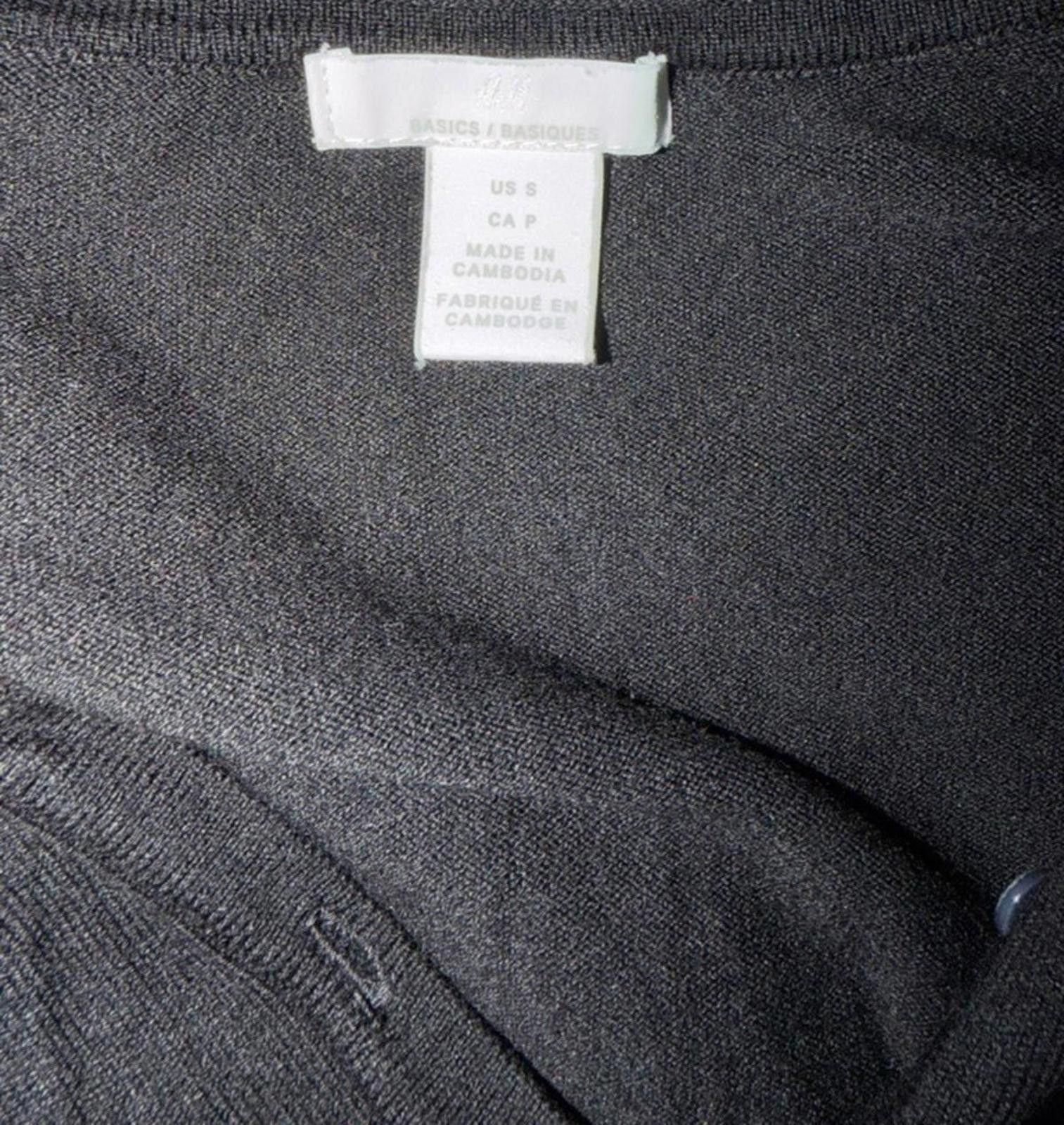 H&M H&M BASICS Button-up Cardigan in Black (SMALL) Size S / US 4 / IT 40 - 4 Thumbnail
