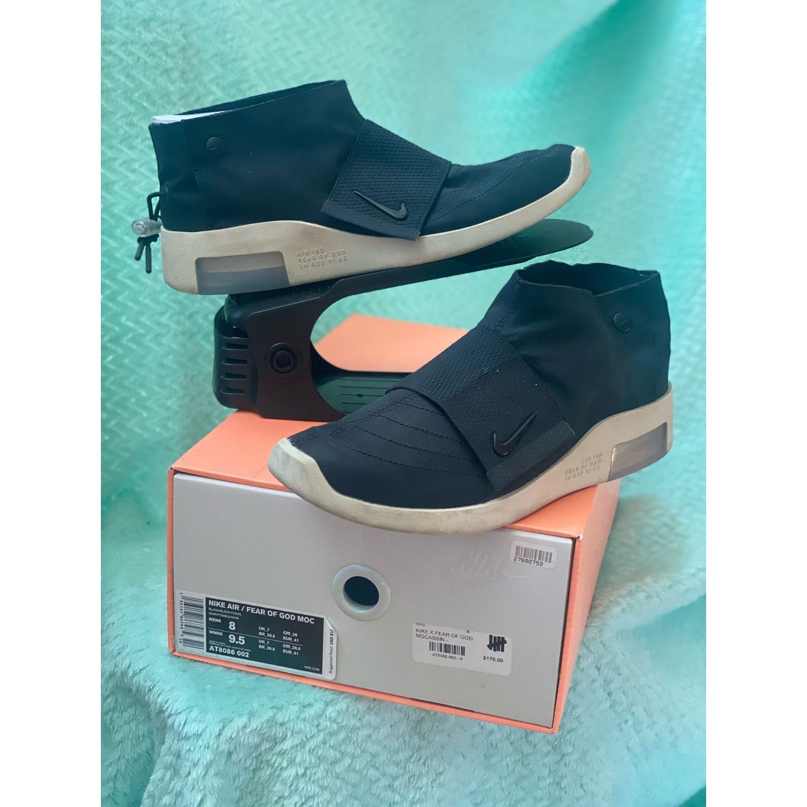 Nike Nike Air Fear of God Moc 'Black' m8 w9.5 Size US 8 / EU 41 - 1 Thumbnail